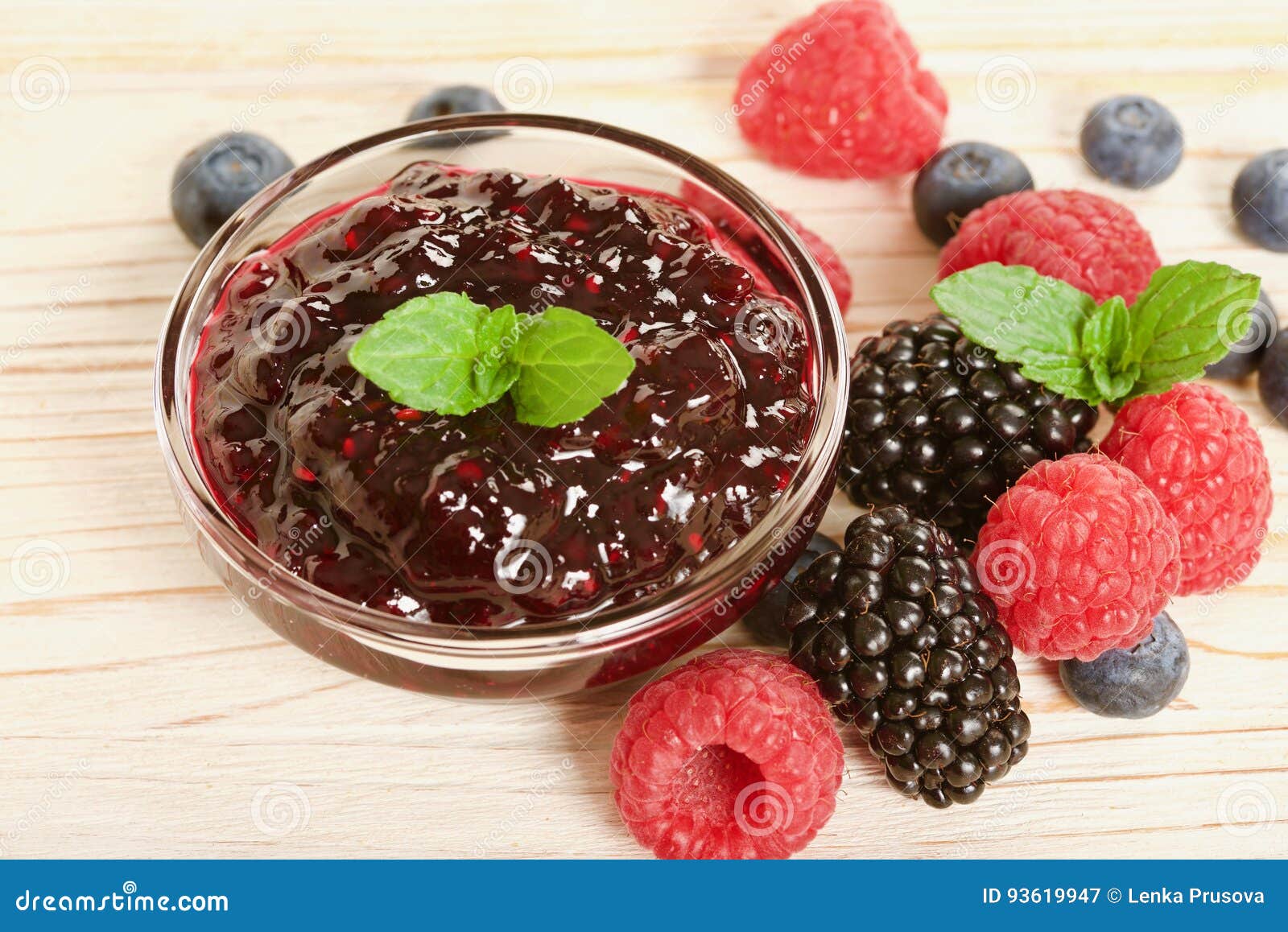 Forest fruit jam stock image. Image of mixed, forest 93619947