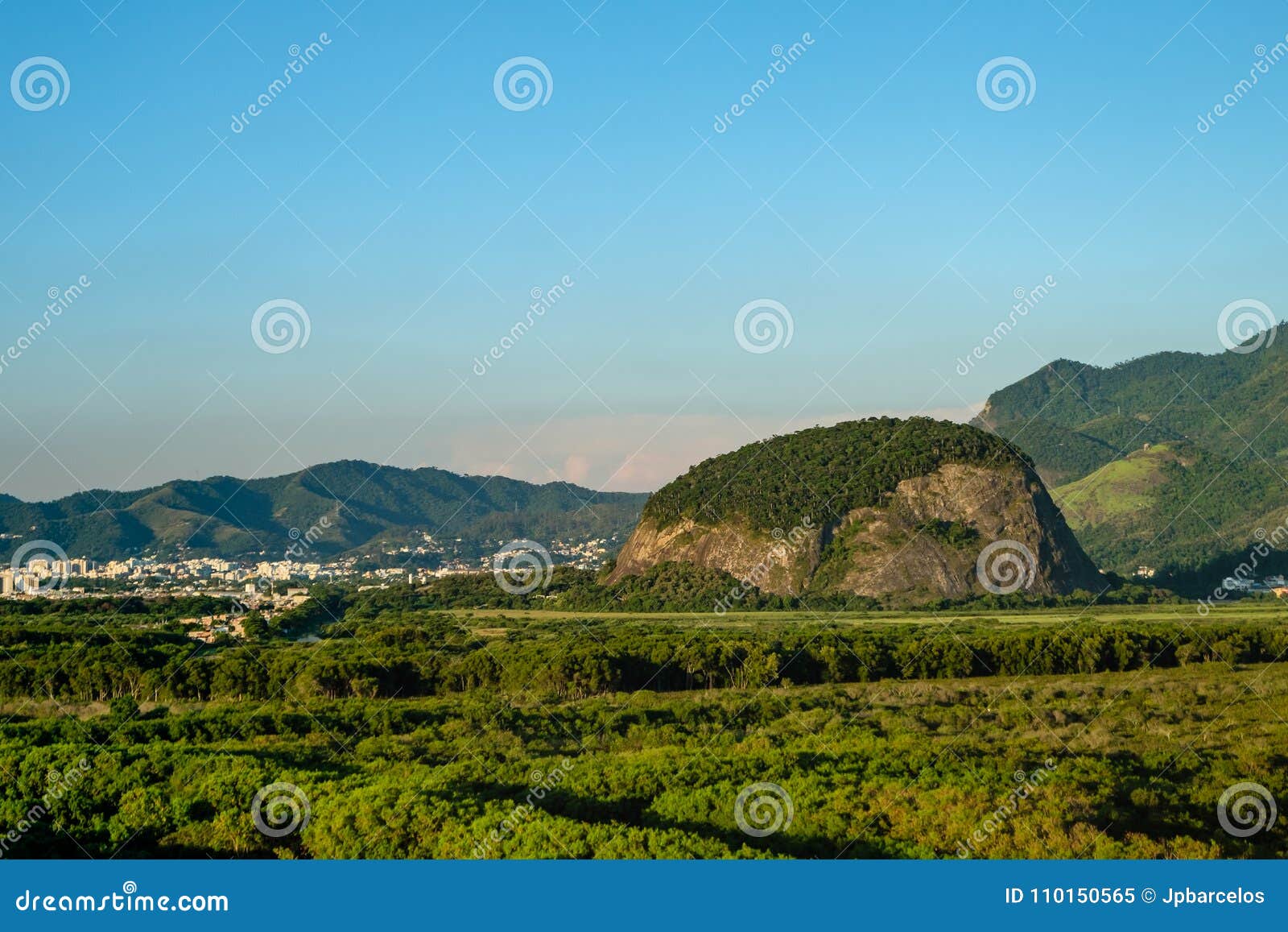 forest landscape with landscape in the background, near vila pan