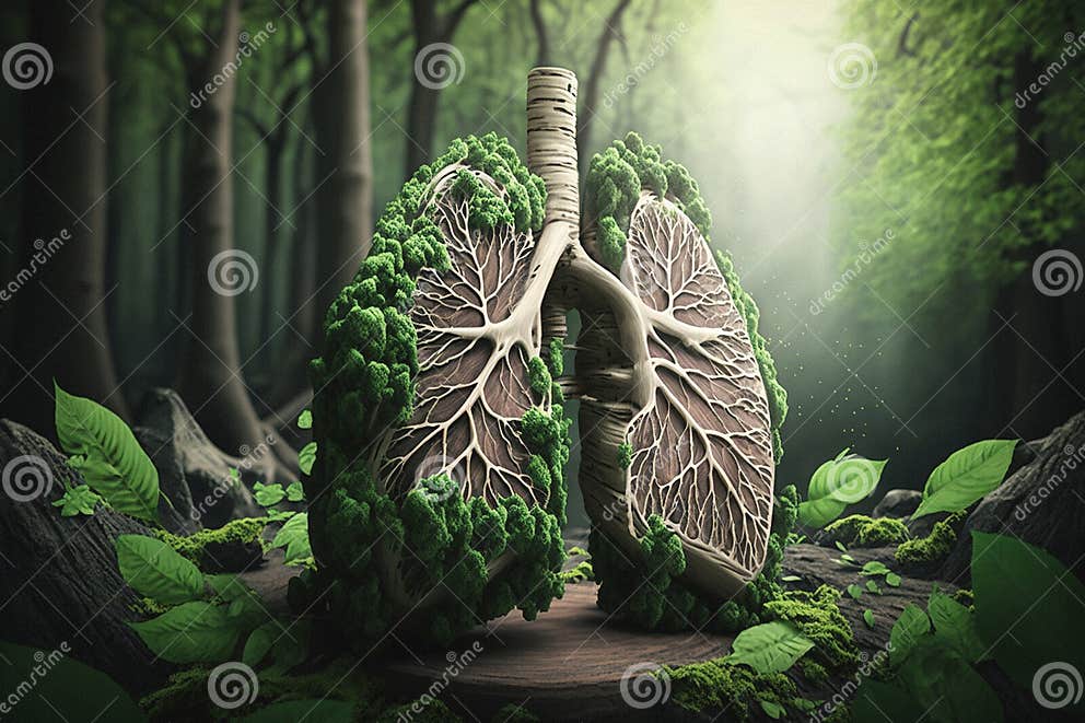 The Forest, the Lungs of Earth. Fresh and Clean Lungs without Lung