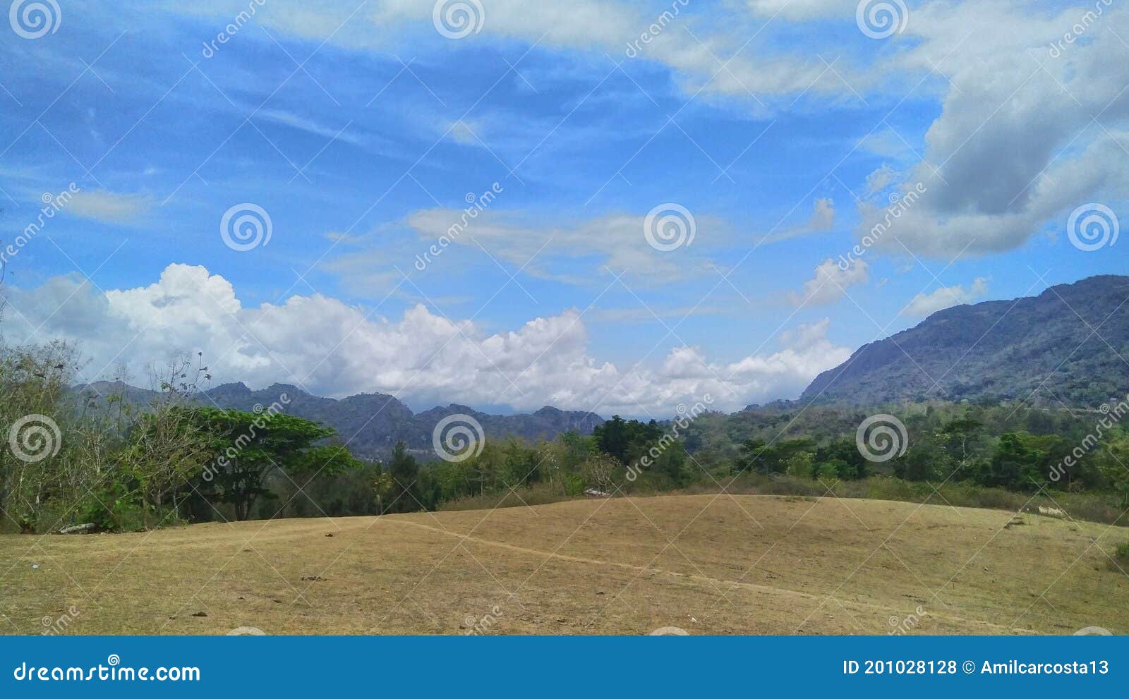 asalaitula forest and mundo perdido mountain with blue sky during sunny day, timor-leste