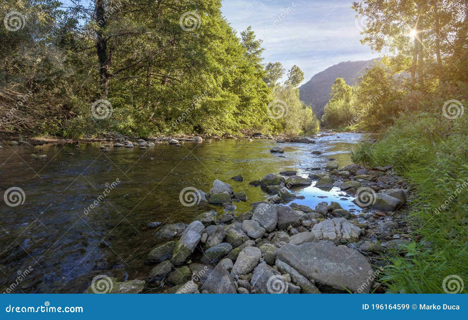 River Runs Along With Several Rocks And Stones Background, River Rock  Landscape Picture Background Image And Wallpaper for Free Download