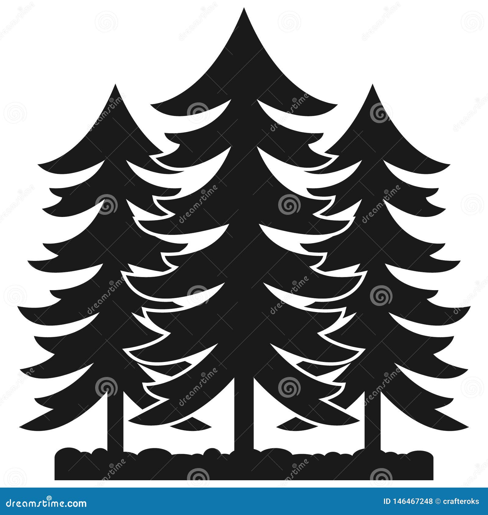 Forest Vector Epshand Drawn Crafteroks Svg Free Free Svg File Eps Dxf Vector Logo Silhouette Icon Instant Download Dig Stock Vector Illustration Of Cutting Hand 146467248