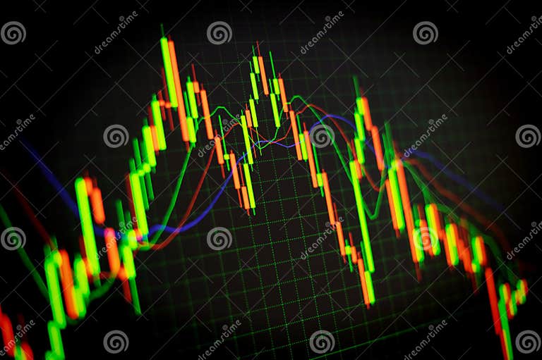 Forex Graph Chart of Stock Market Going Down Stock Image Image of