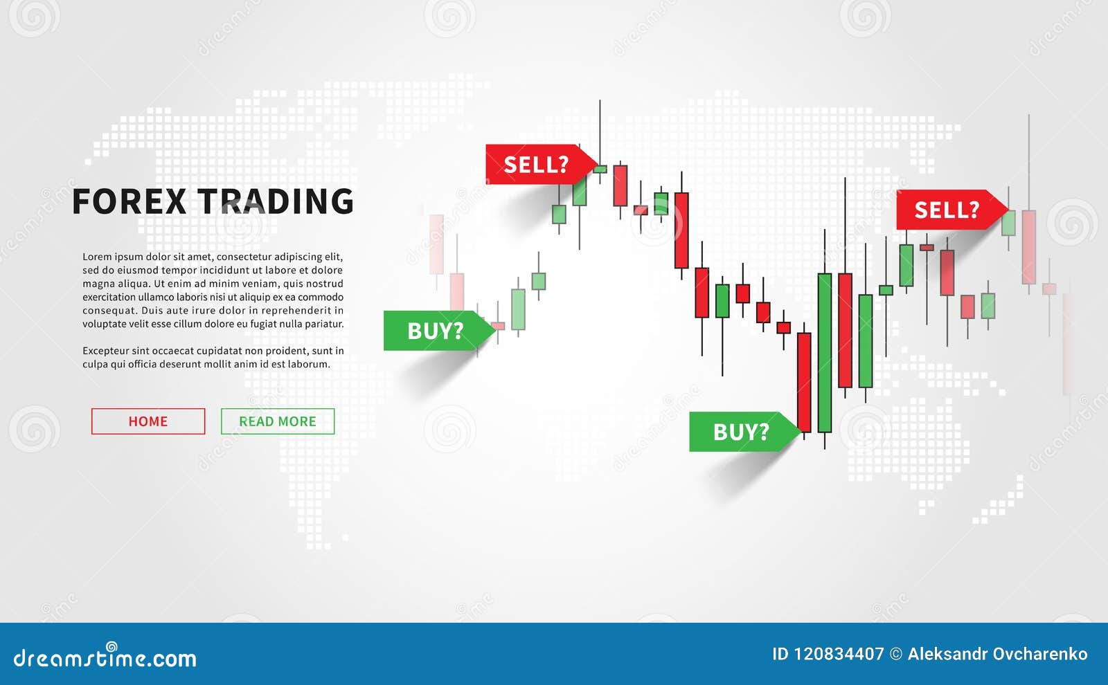 Forex Trading Promo Page Vector Illustration Stock Vector ...