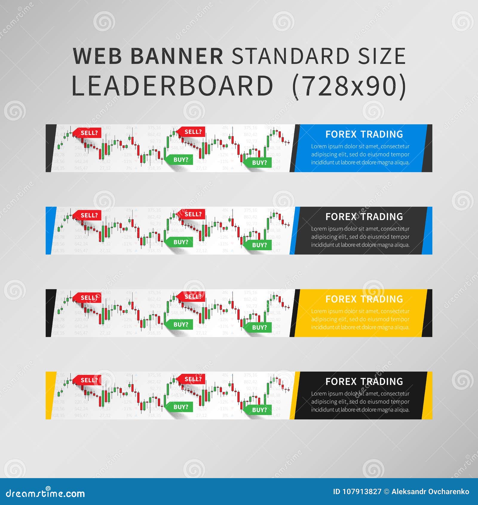 forex trading  web banner set