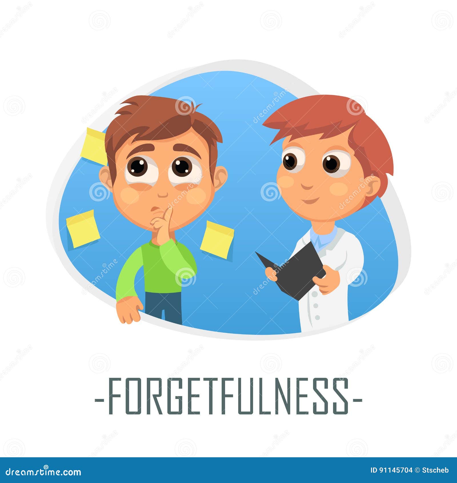 forgetfulness medical concept.  .