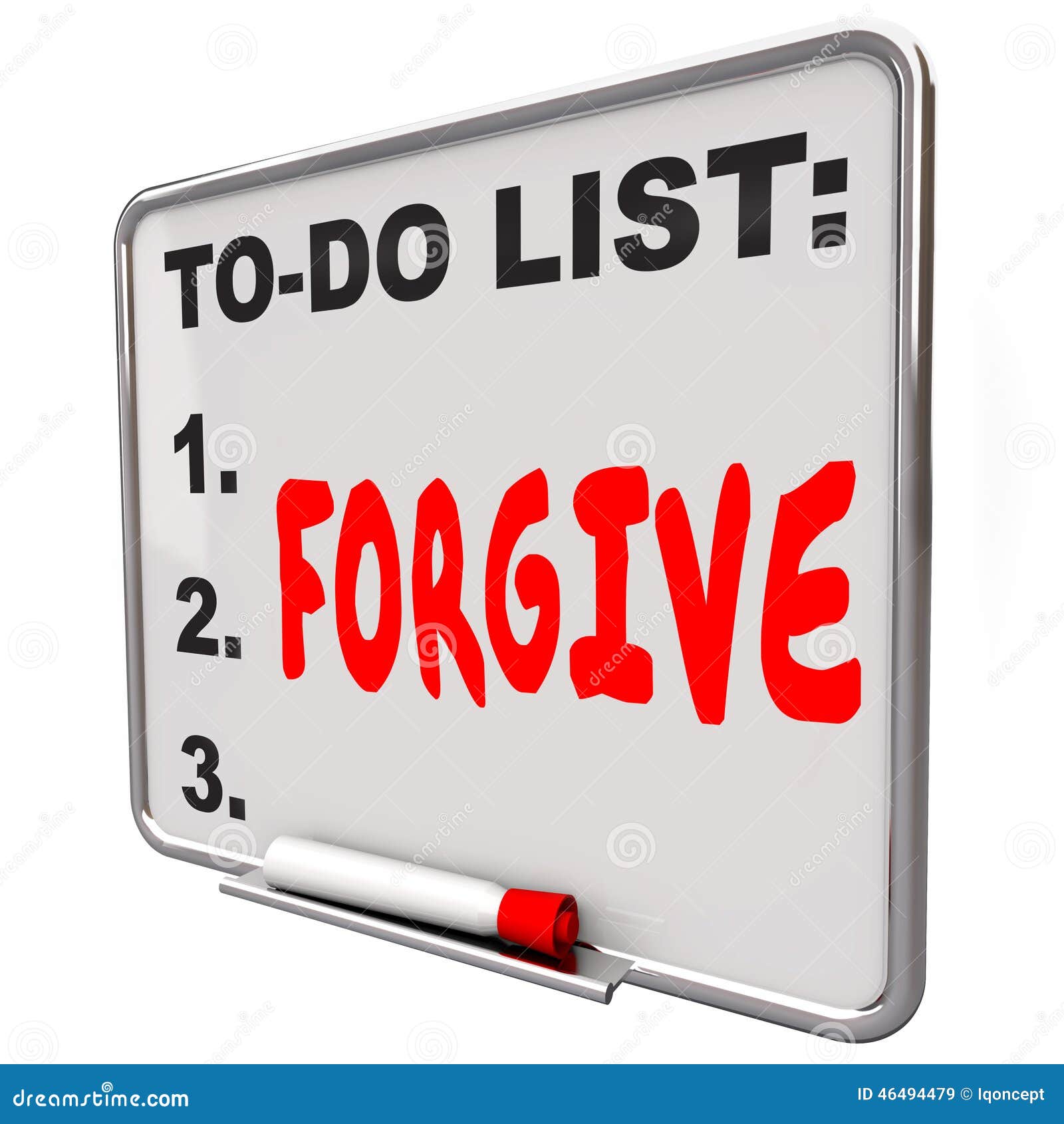 forgive word written to do list board grace absolve excuse forge