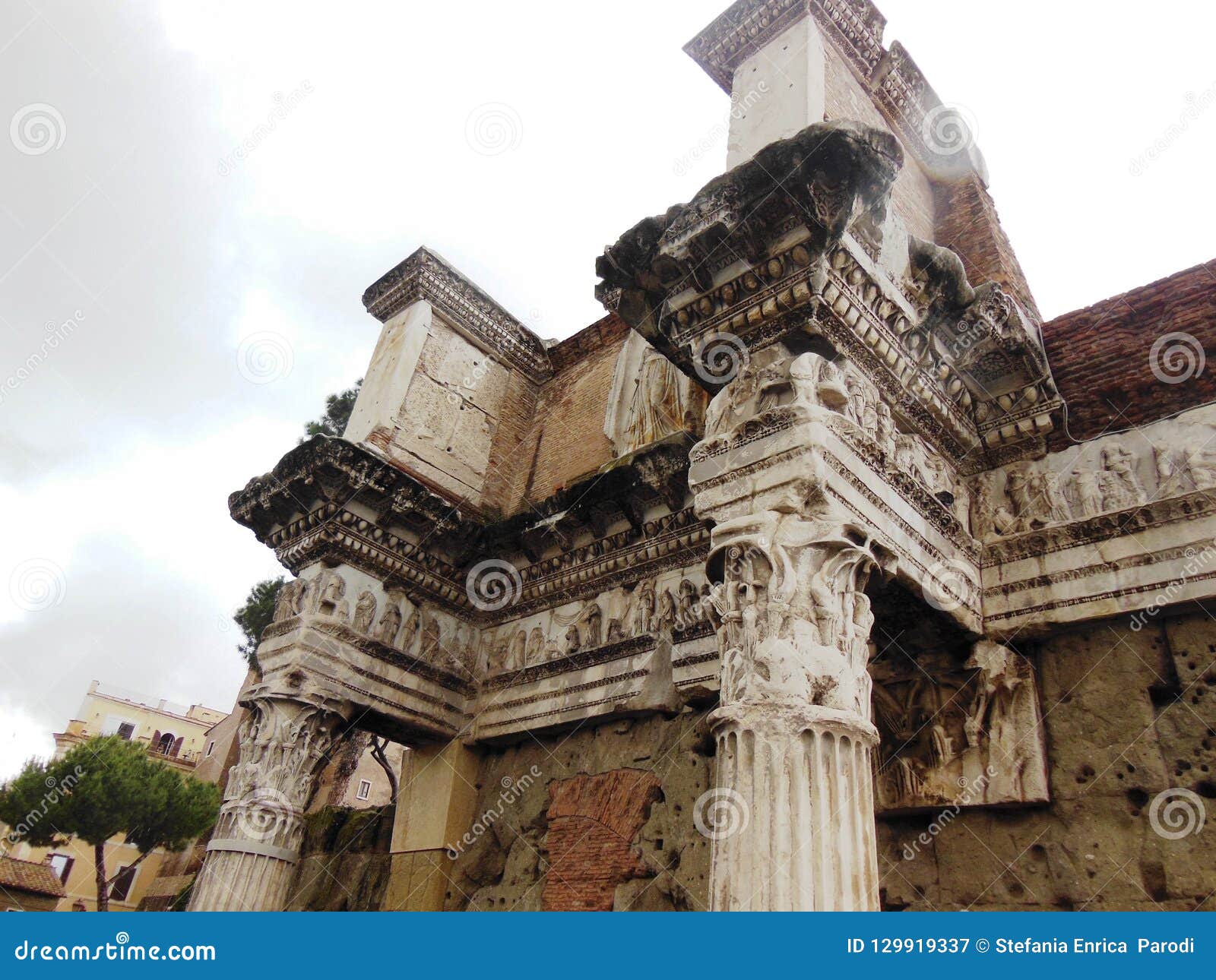 Fori Imperiali a Roma. Dettagli di imperiali di fori di Roma