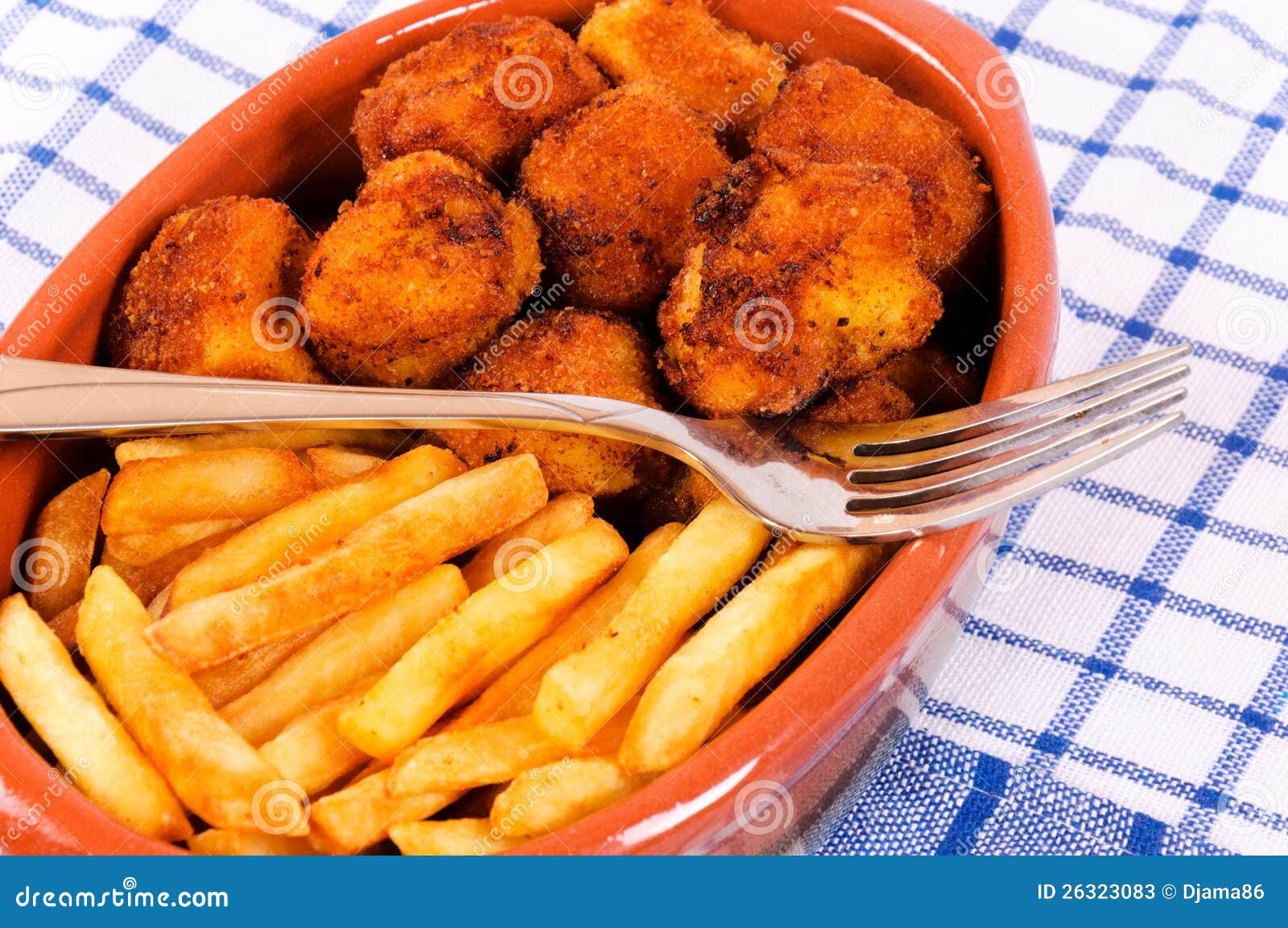 Fork en la comida imagen de archivo. Imagen de gordo 26323083