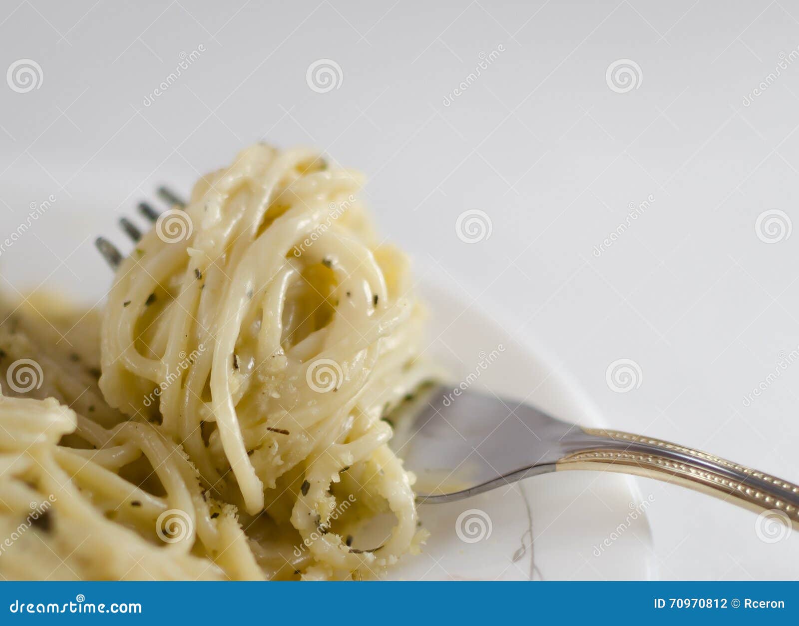 Fork holding pasta stock photo. Image of thin, close 70970812