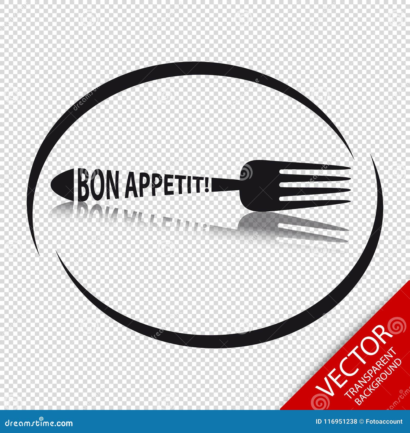 fork icon bon appetit - circular restaurant  -  on transparent background