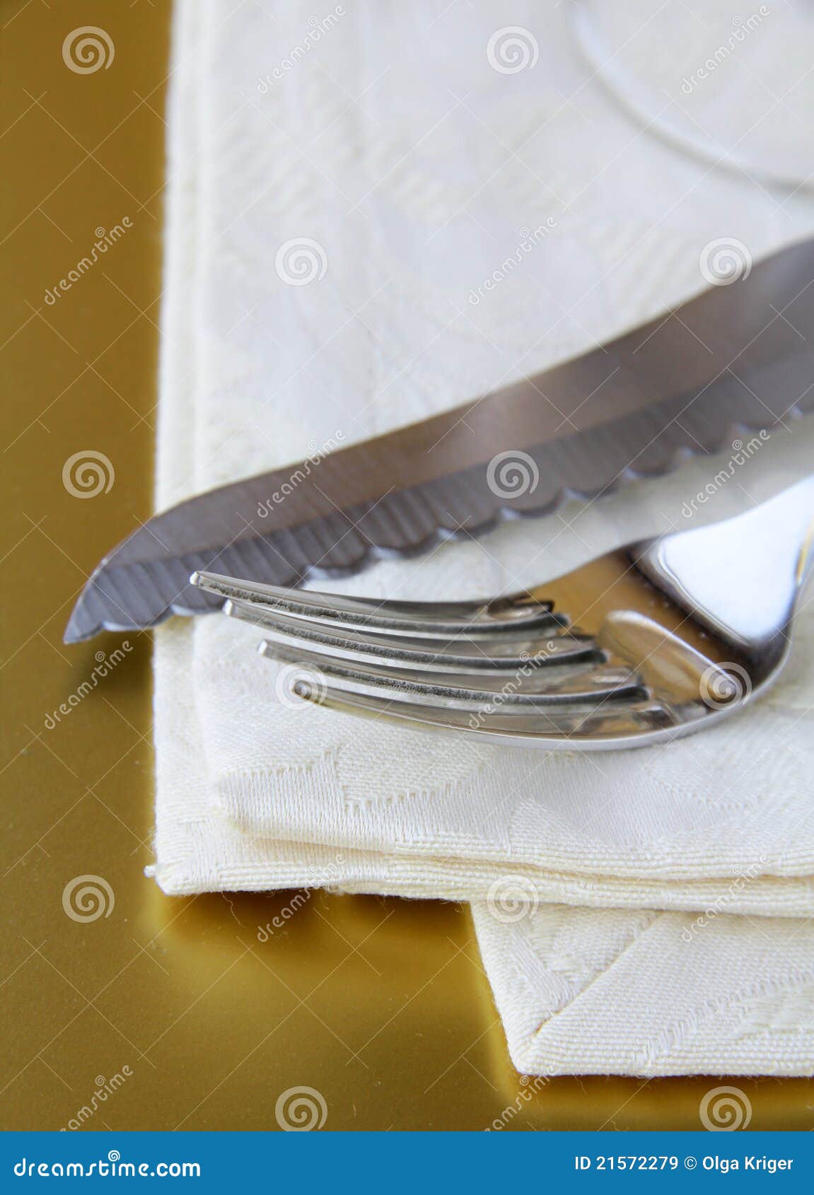 Fork and Knife and Glass in Setting Stock Image Image of hunger