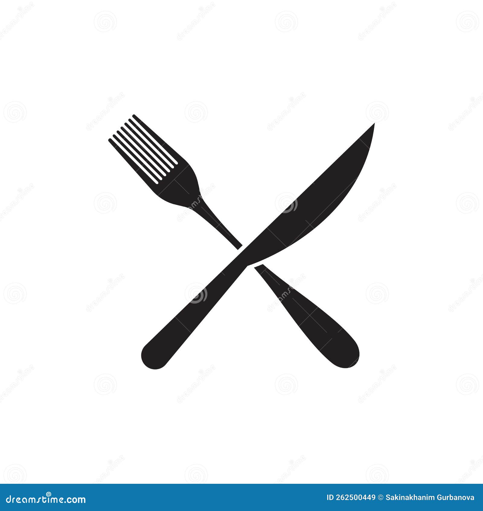 Fork knife restaurant icon stock illustration. Illustration of banquet 262500449