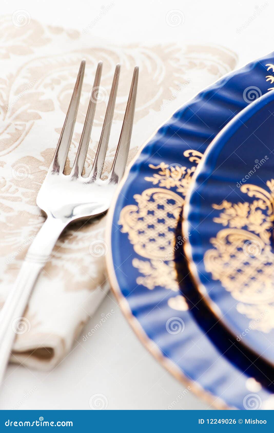 Fork on napkin stock photo. Image of formal, beige, dining - 12249026