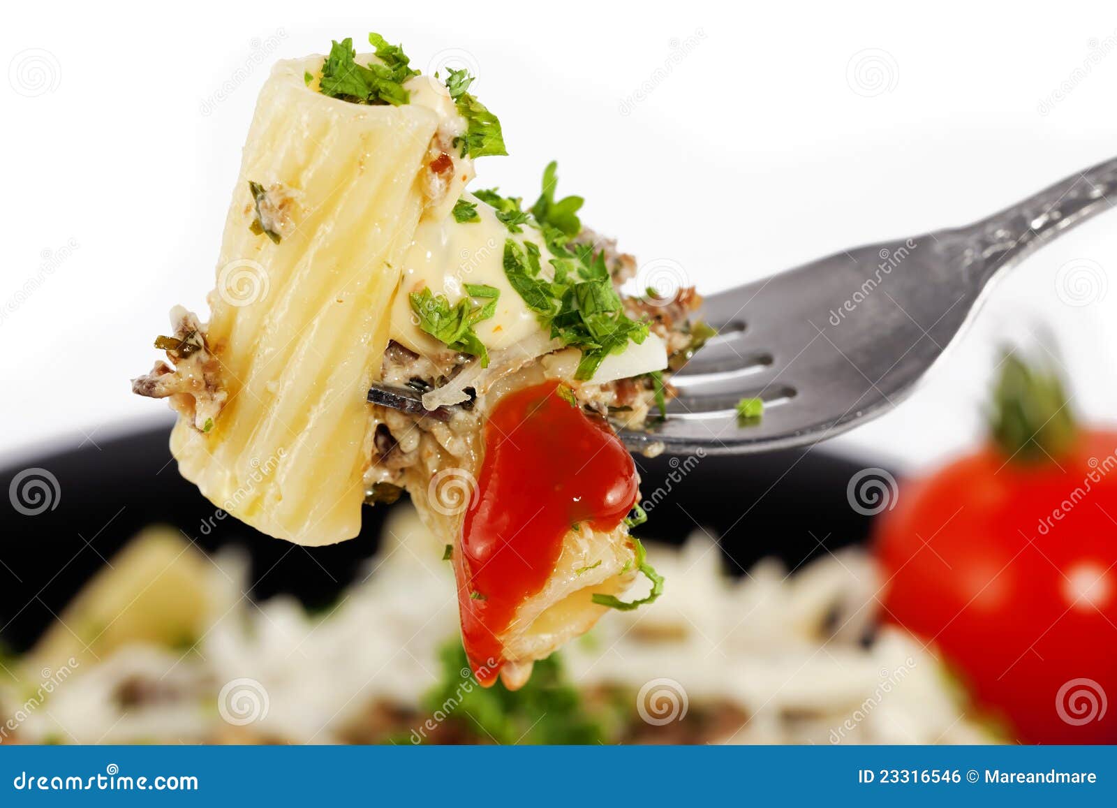 Fork with pasta stock photo. Image of meal, high, dinner 23316546