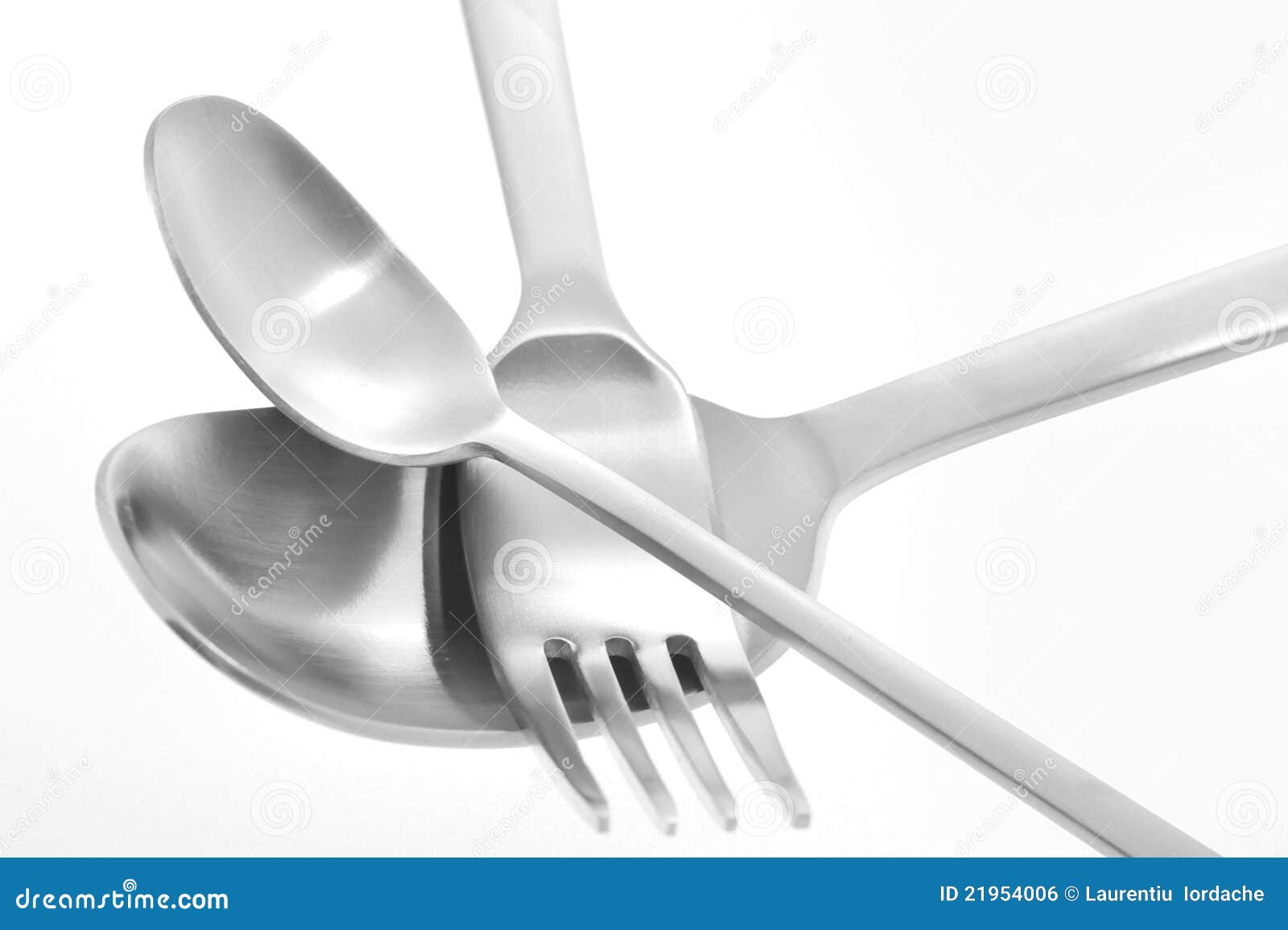 Fork and spoon isolated stock photo. Image of group, meal - 21954006