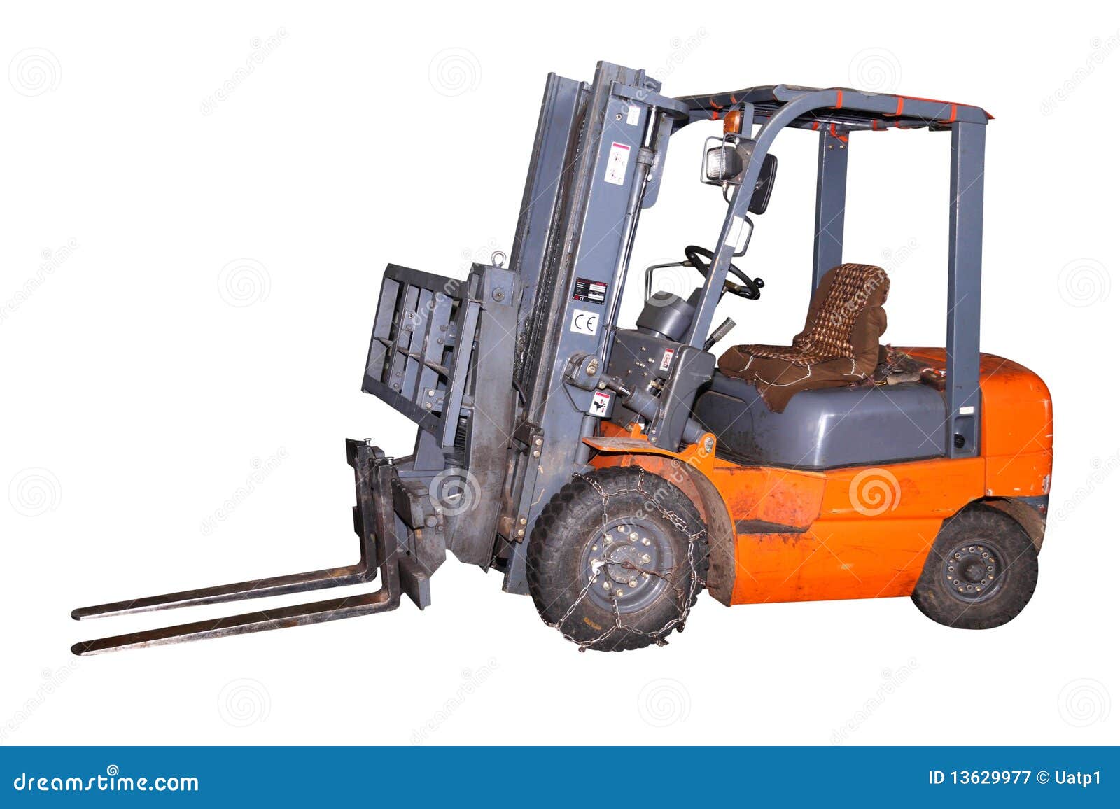 Forklift stock image. Image of warehouse, isolated, forklift 13629977
