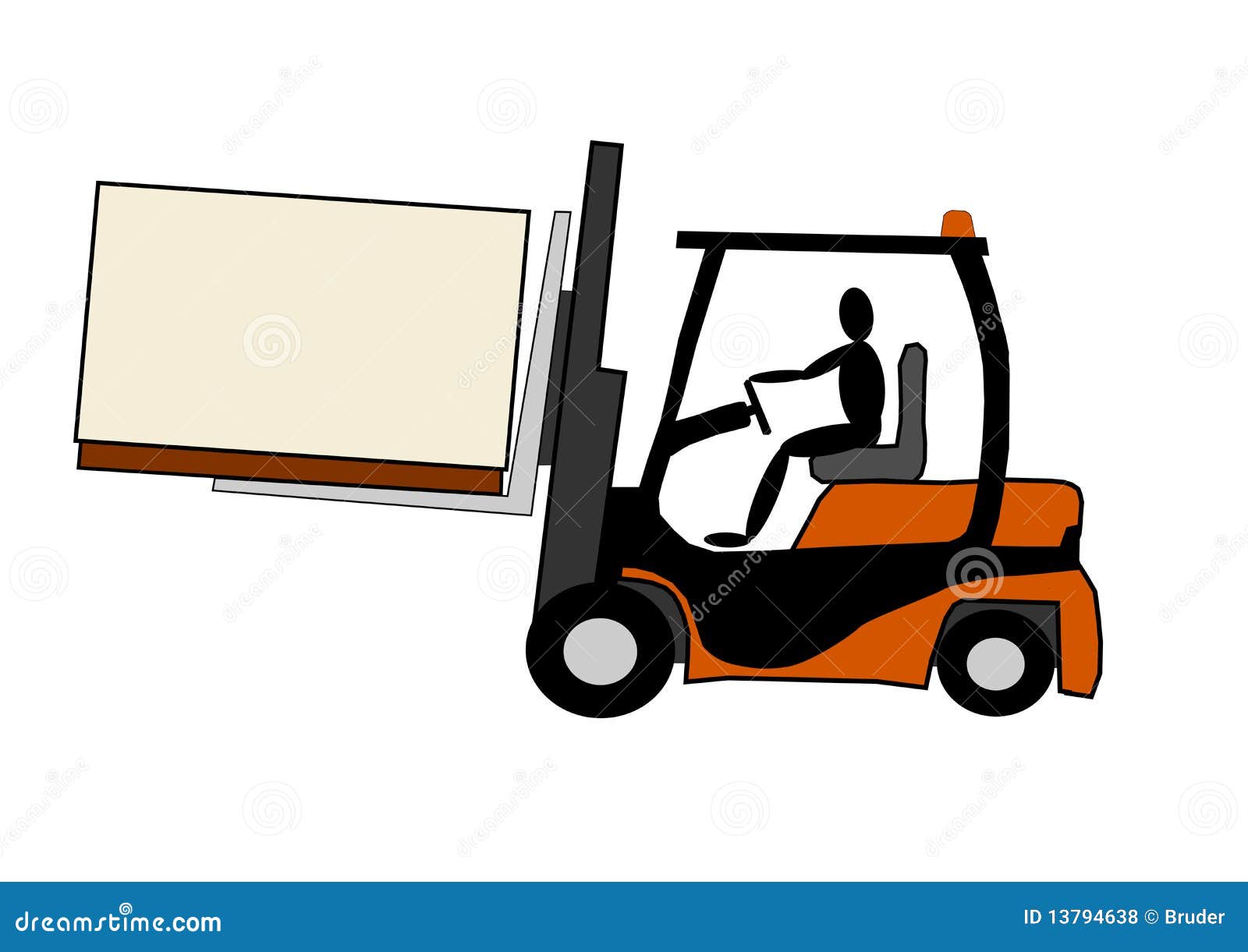 Forklift stock vector. Illustration of industrial, loading - 13794638