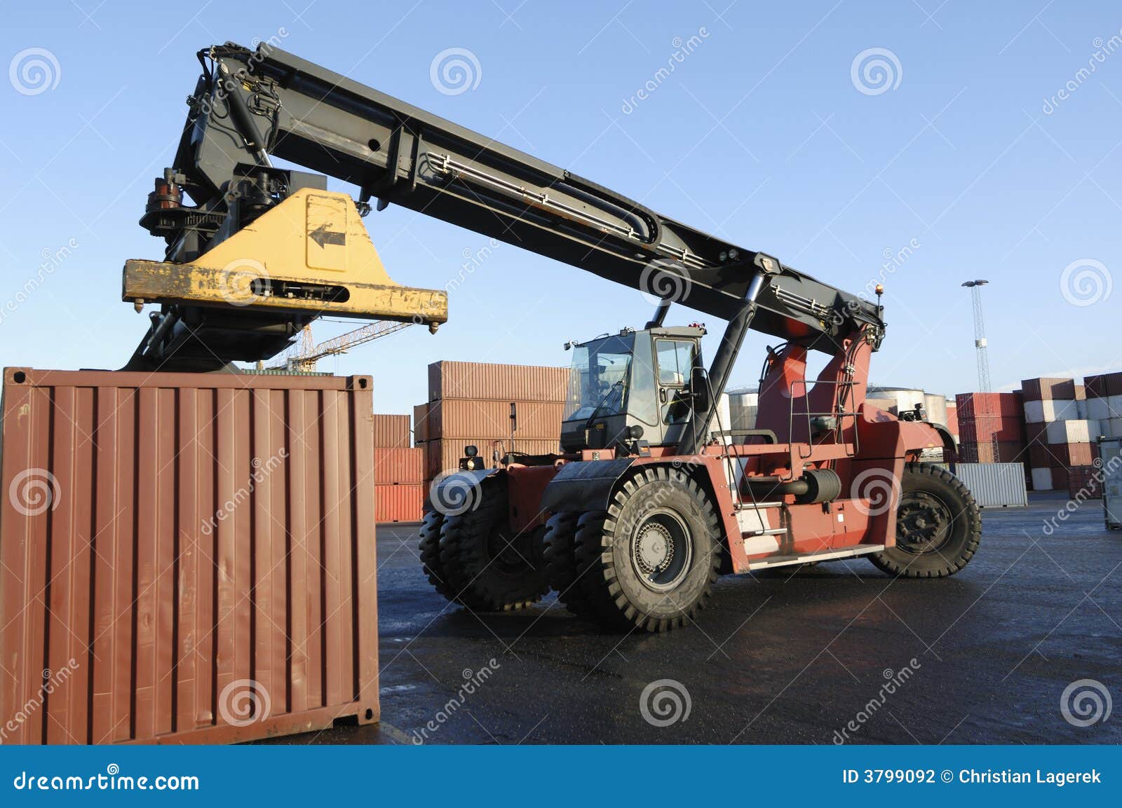 Forklift And Container Port Stock Photography - Image: 3799092