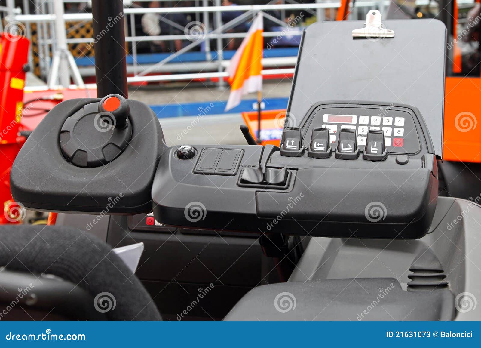 Forklift dashboard stock image. Image of industrial, command 21631073