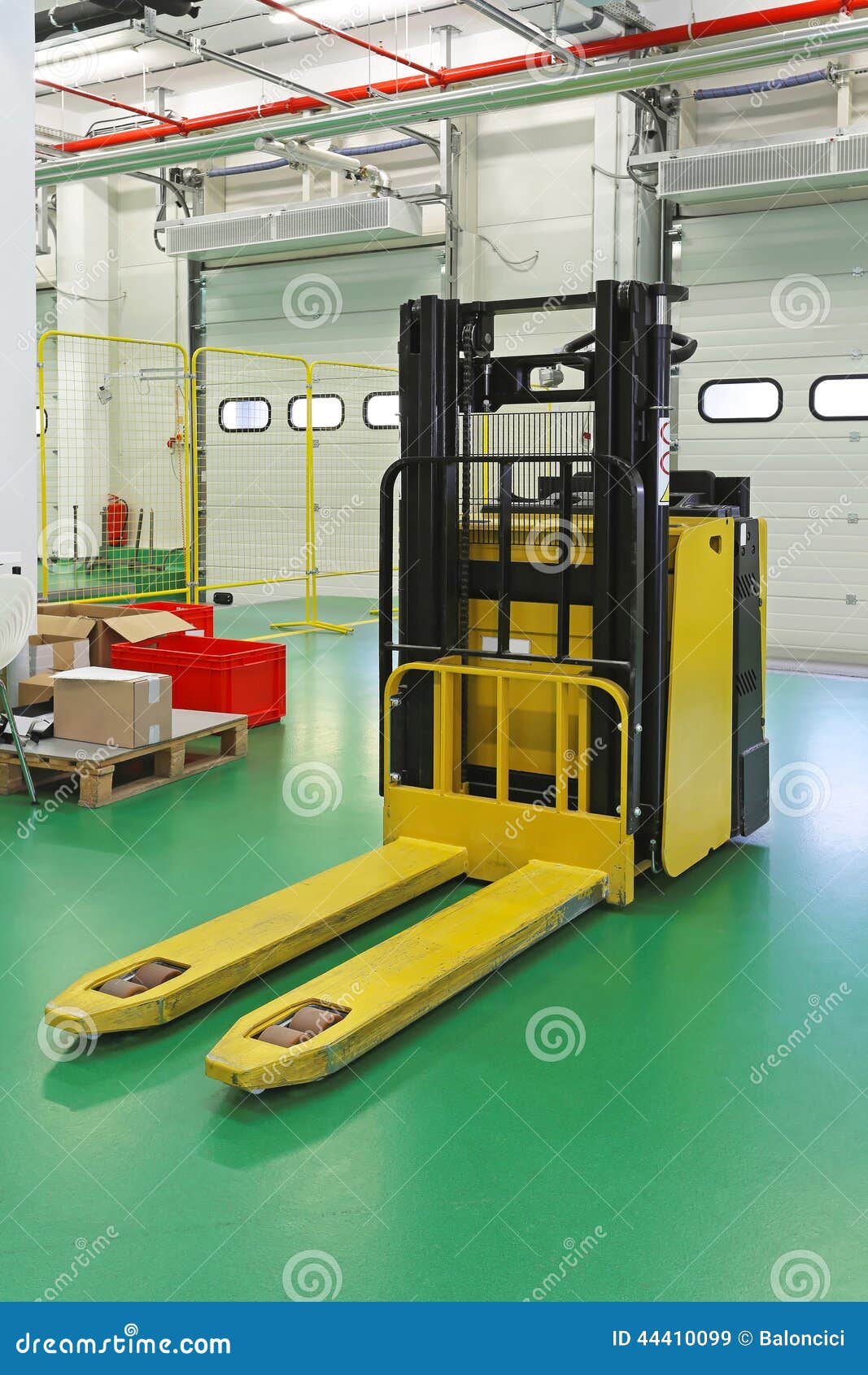 Forklift stock image. Image of forklift, warehouse, transportation