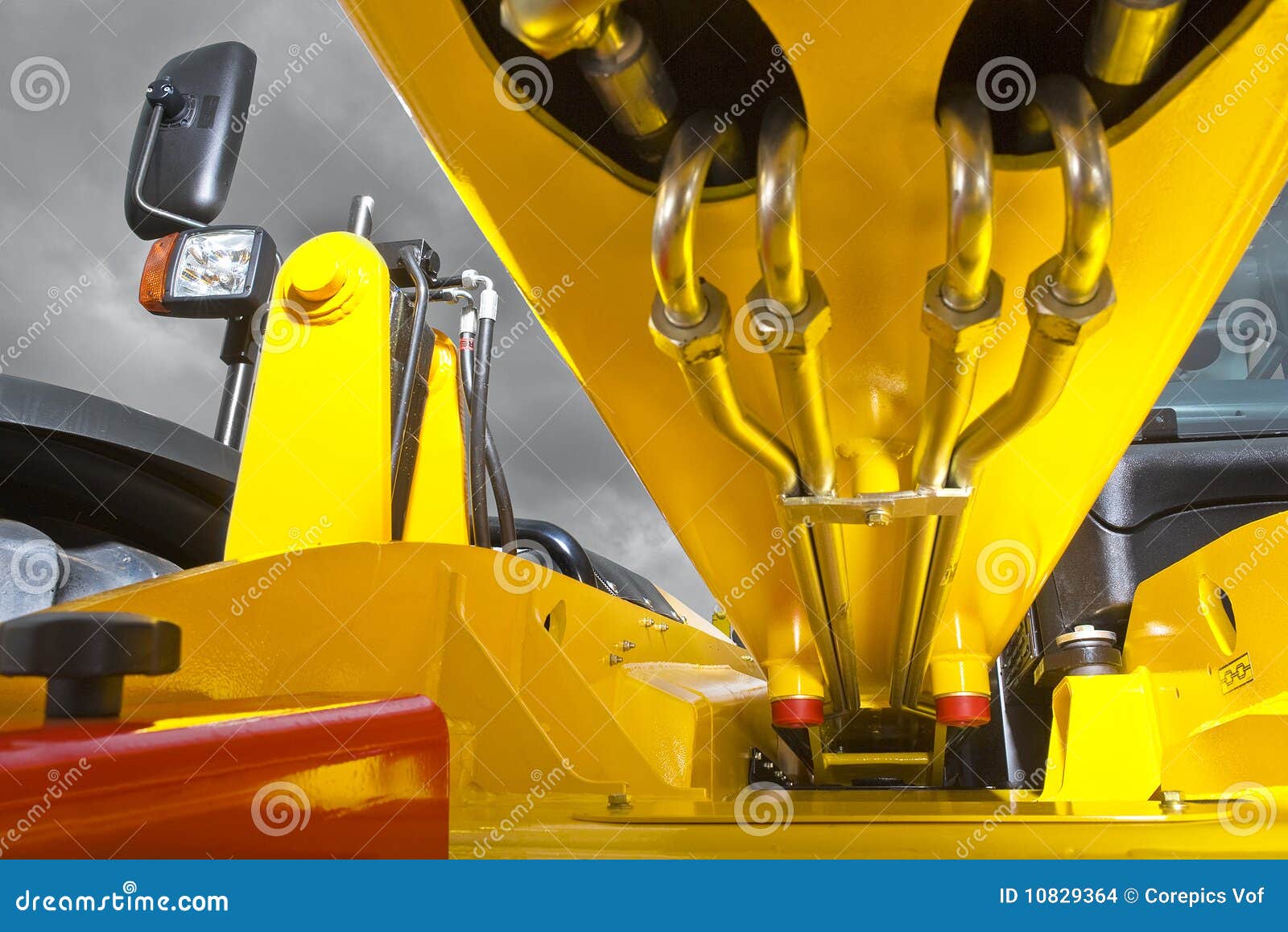 Forklift hydraulics stock photo. Image of heavy, tubes 10829364