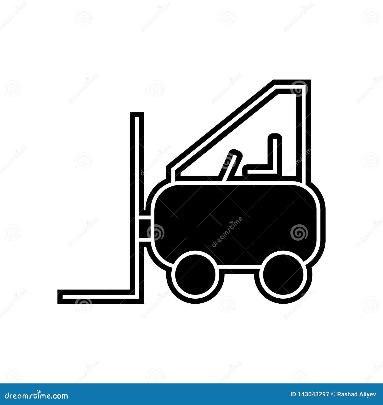 Forklift Icon. Element of Logistics for Mobile Concept and  Apps