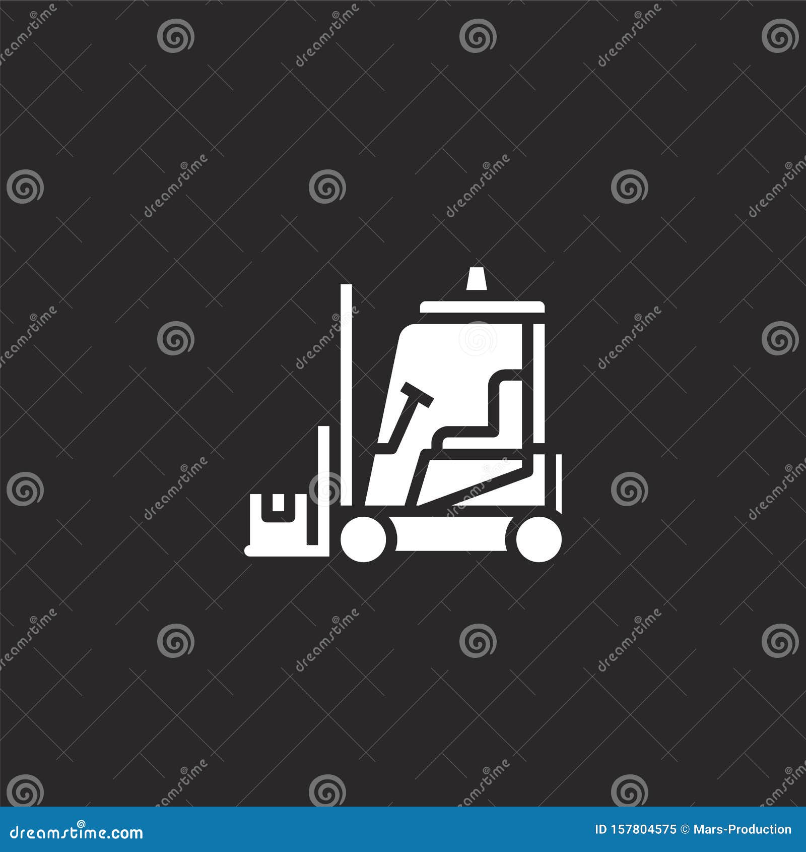 Forklift Icon. Filled Forklift Icon for site Design and Mobile, App
