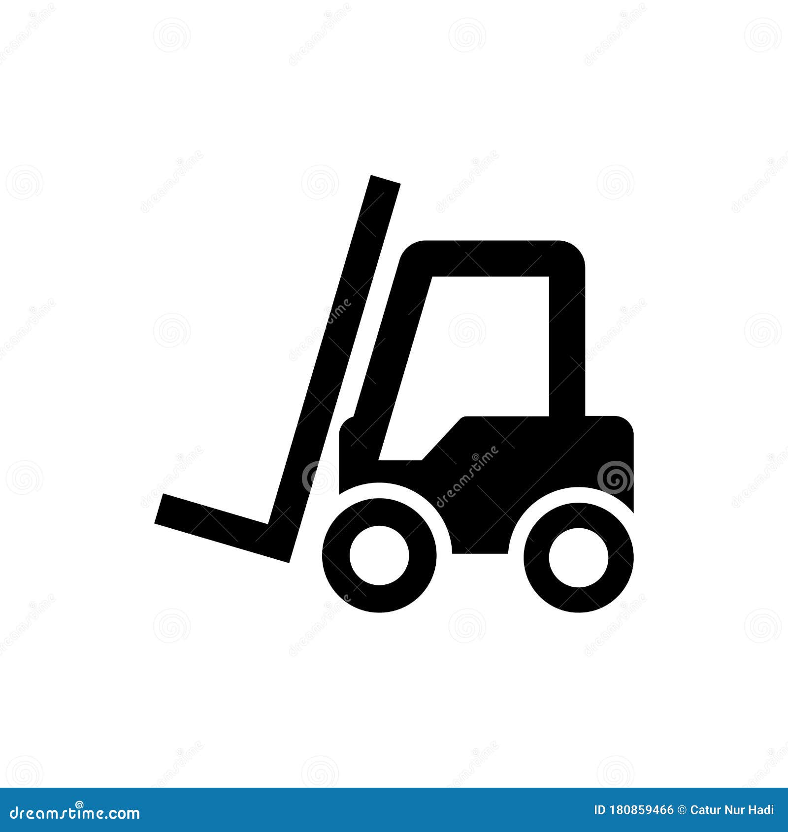 Forklift Icon Flat Vector Template Design Trendy Stock Vector