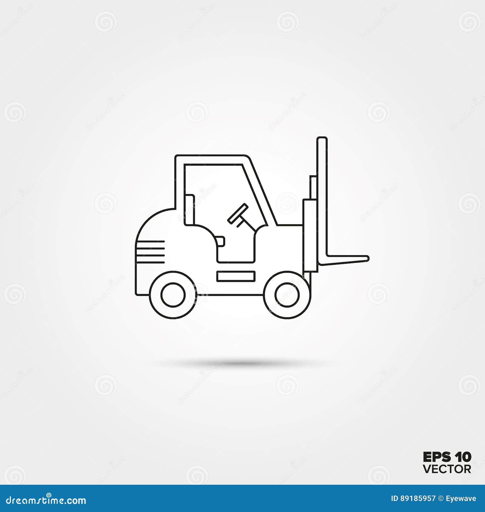 Forklift Line Icon stock vector. Illustration of symbol 89185957