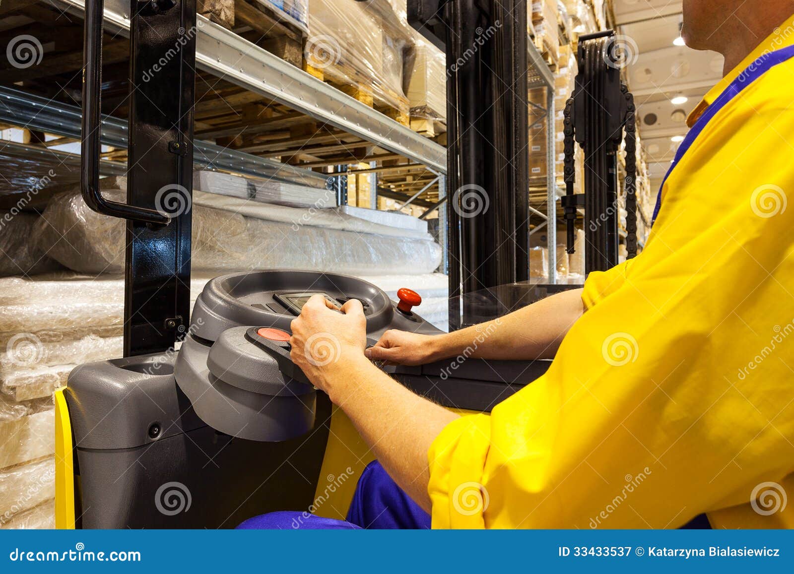 Forklift Operator Stock Image Image Of Force Moving 33433537