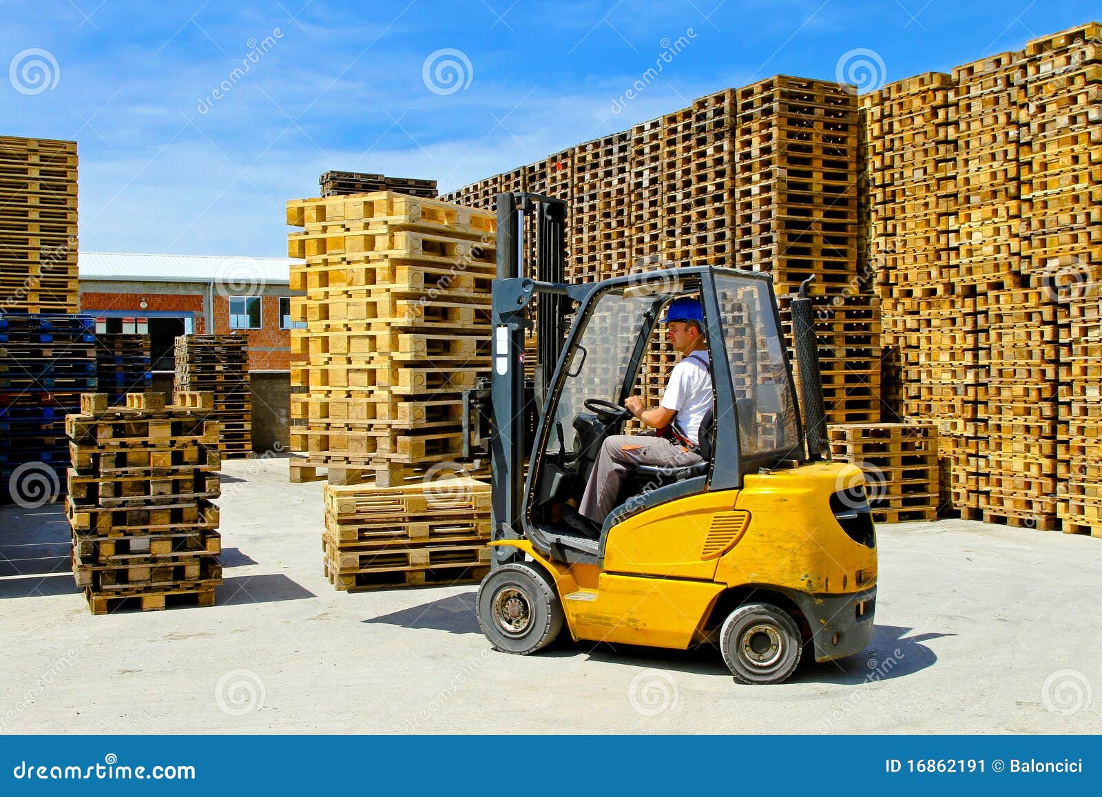 Forklift Pallet Stock Image Image Of Transport Warehouse 16862191