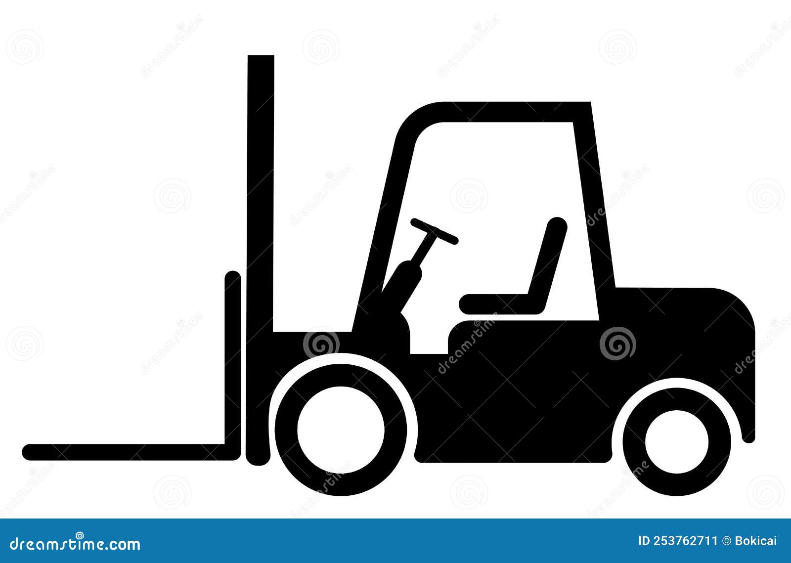 Simple Forklift Icon Stock Photography 248231810