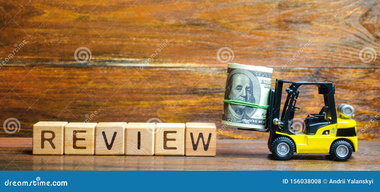 forklift truck carries a bundle of dollars to inscription review. audit of business and enterprises, government agencies