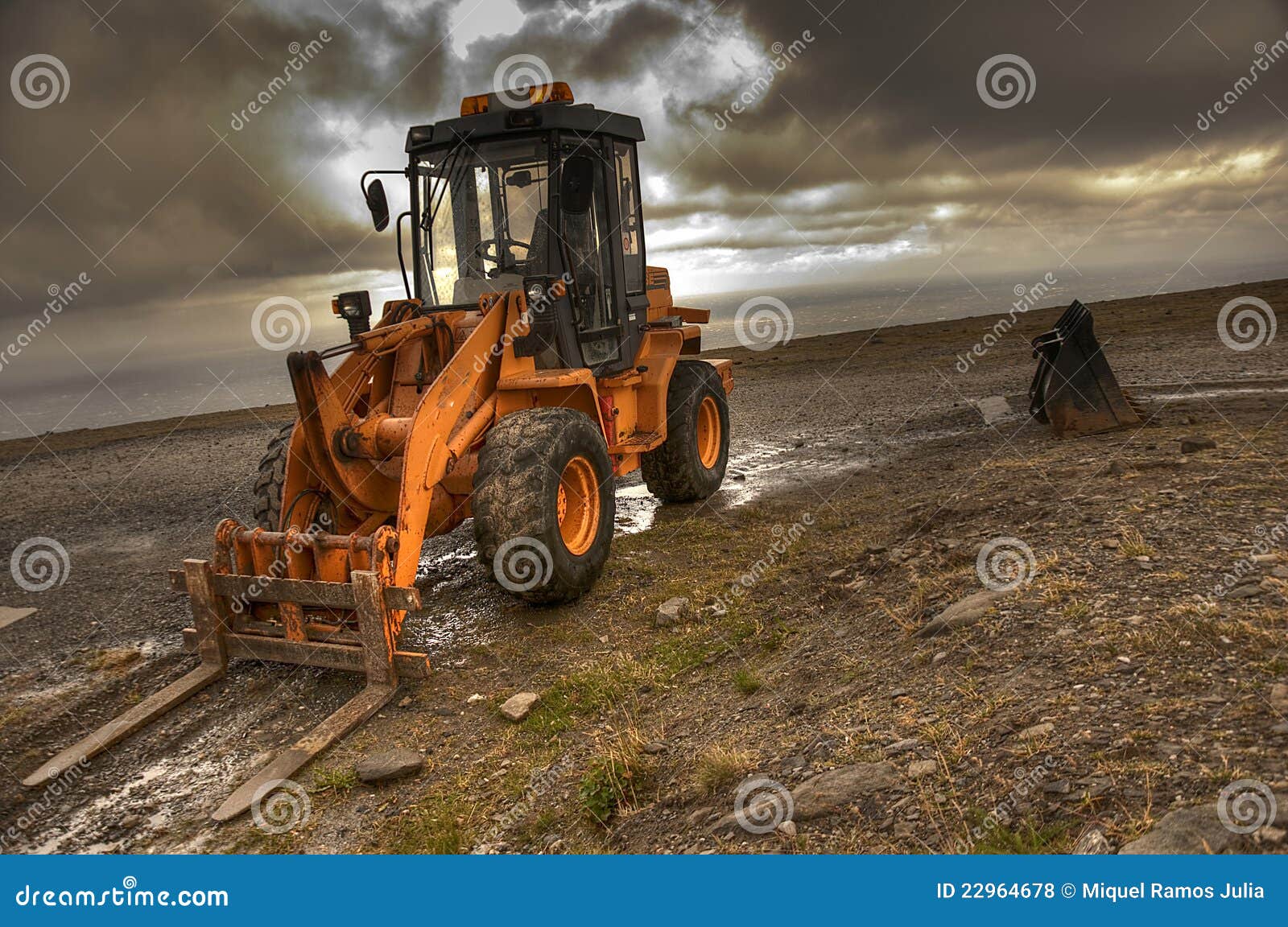 Forklift Truck and Excavator Stock Photo Image of truck, excavator