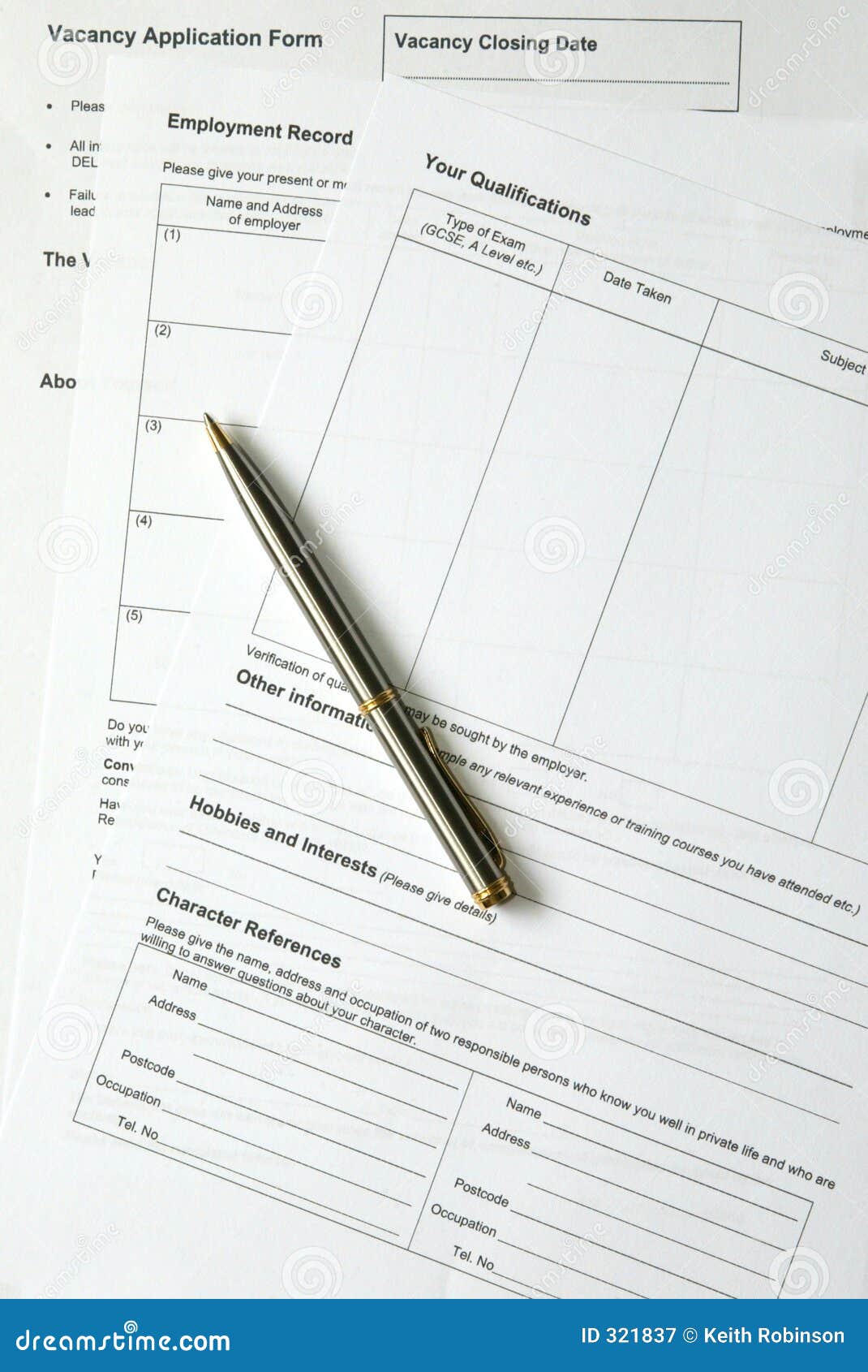 Form Stock Image Image Of Concept Form Signature Legal 321837