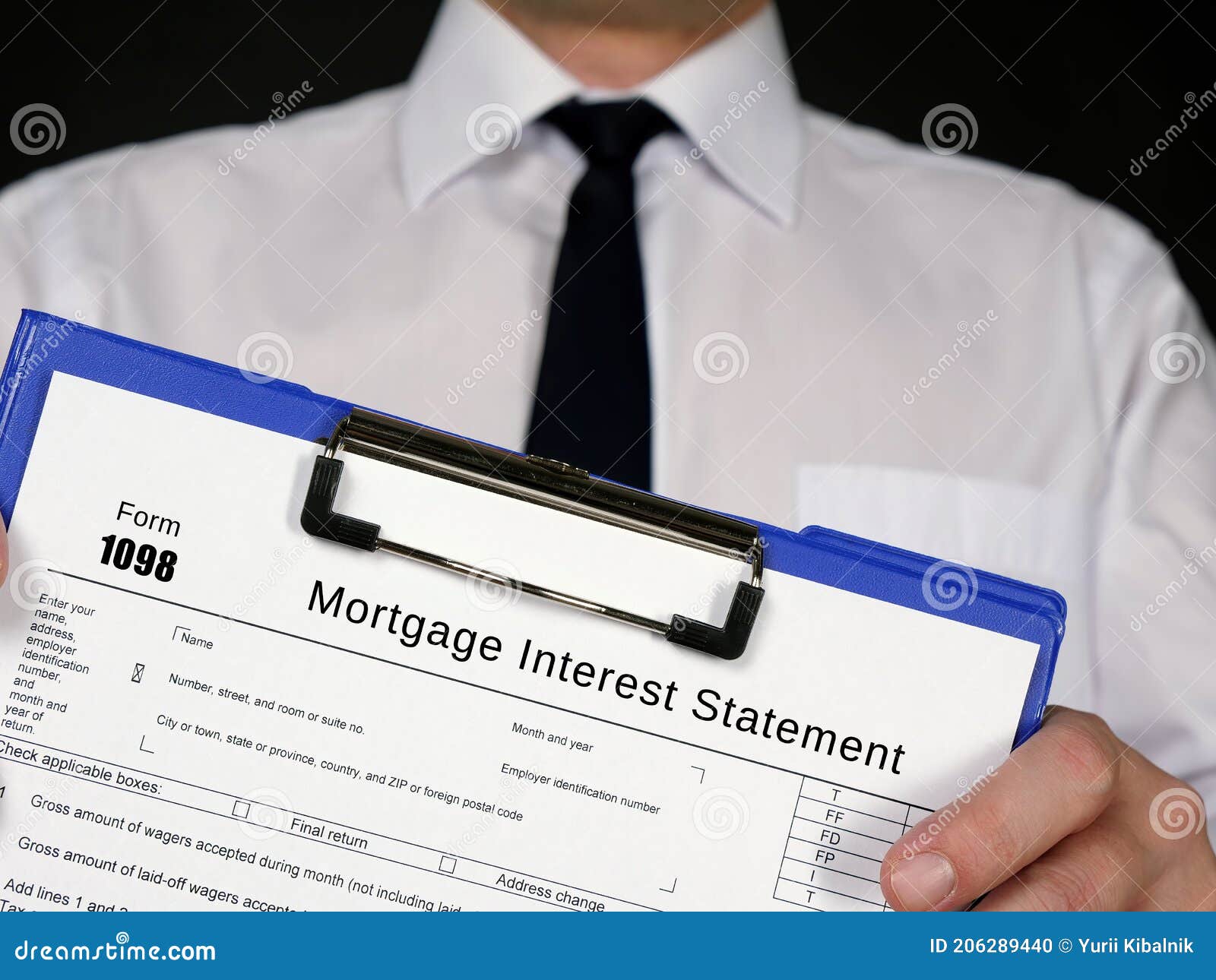 Form 1098 Mortgage Interest Statement Stock Photo Image of form