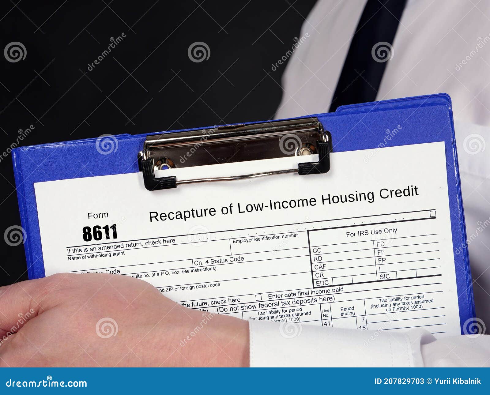 Form 8611 Recapture of Housing Credit Editorial Stock Photo