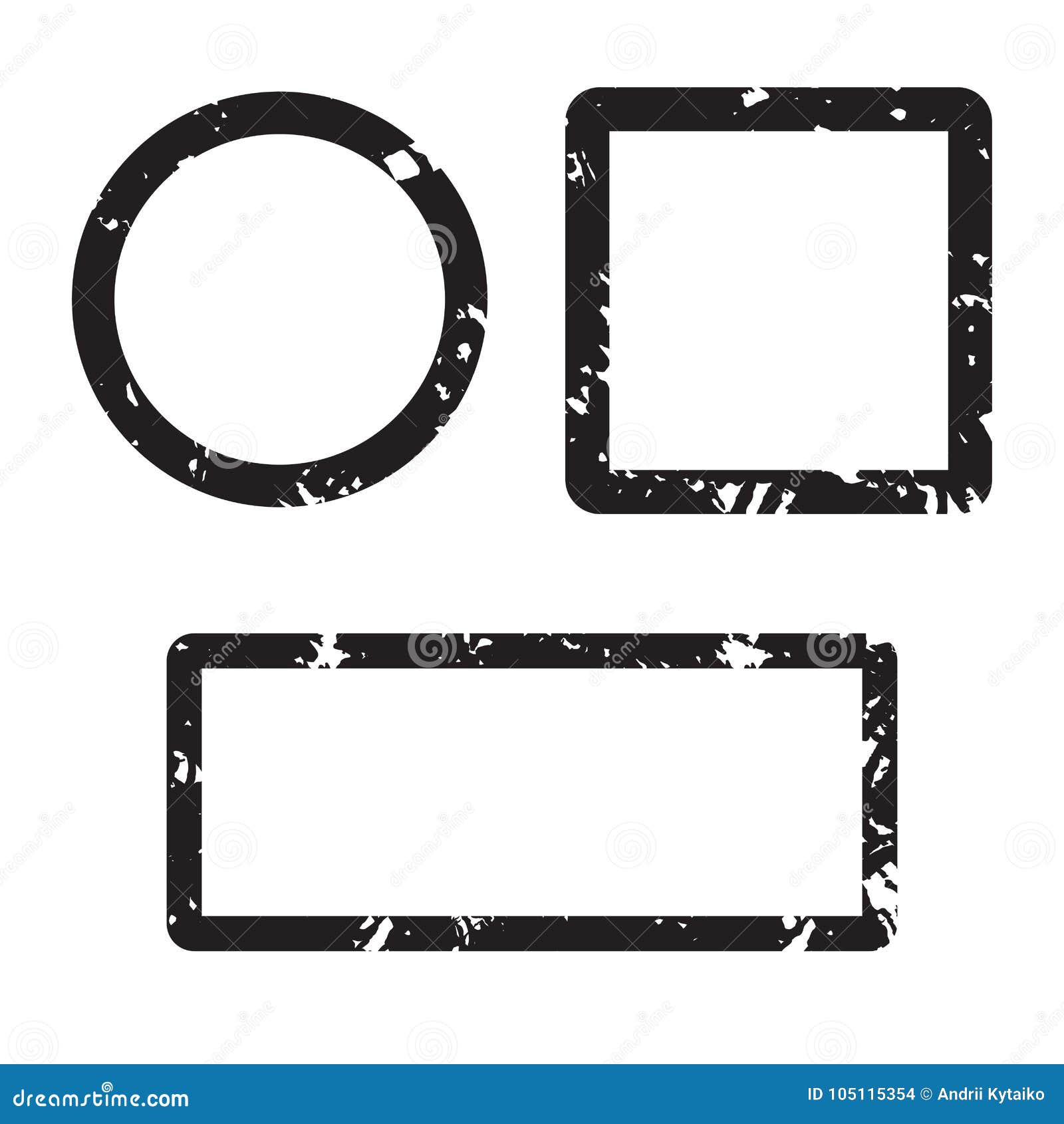 Download Form Set Stamp Texture Square And Round Stock Vector ...