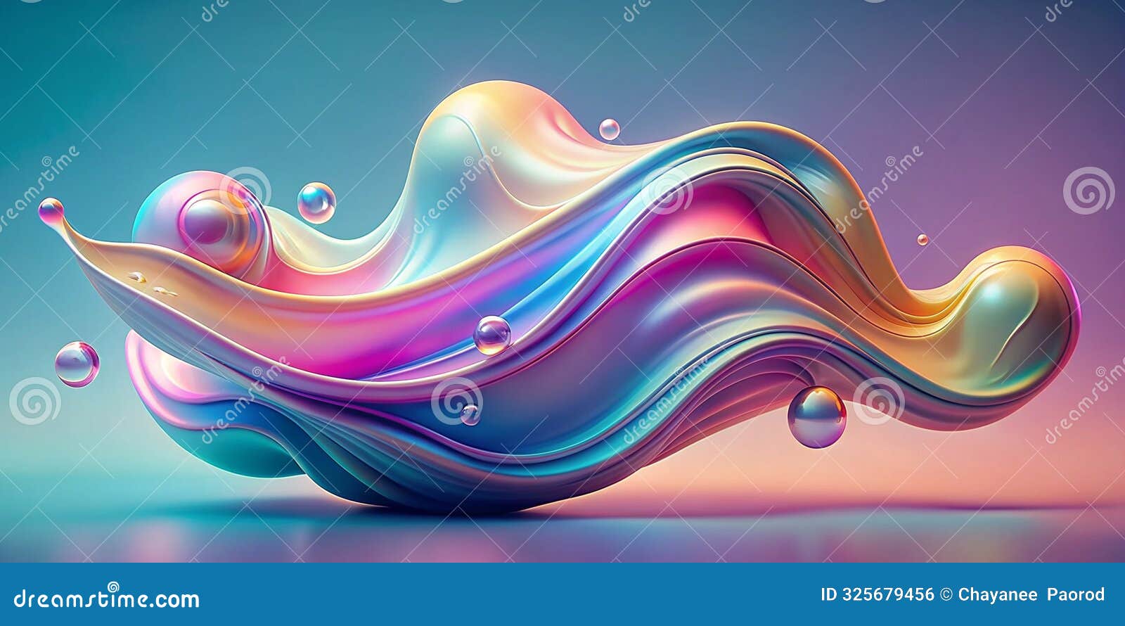forma abstrata fluida com tonalidades suaves generative by ai