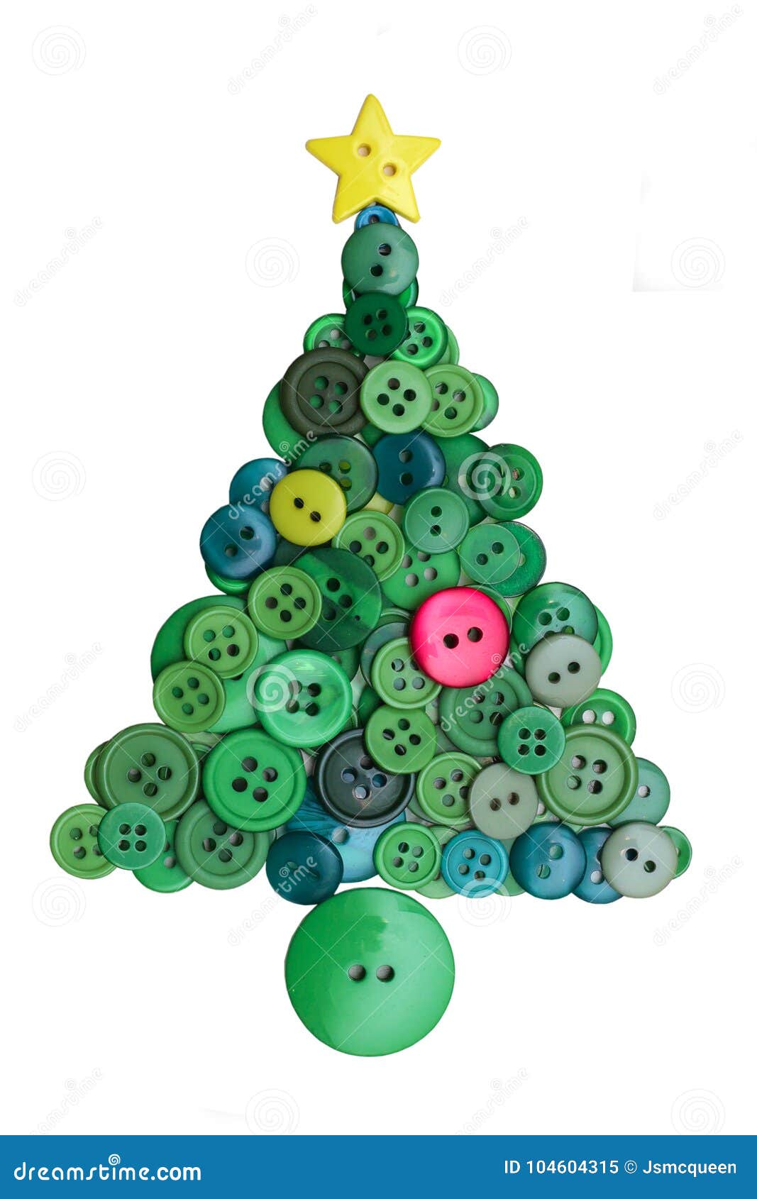 Forma Da árvore De Natal Feita Dos Botões Em Um Fundo Branco Imagem de  Stock - Imagem de decorativo, isolado: 104604315
