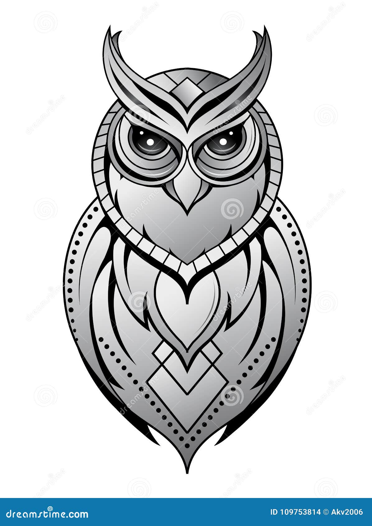 Desenho De Tatuagem De Coruja Em Branco Ilustração do Vetor - Ilustração de  isolado, desenho: 109753814, image size:1196x1690