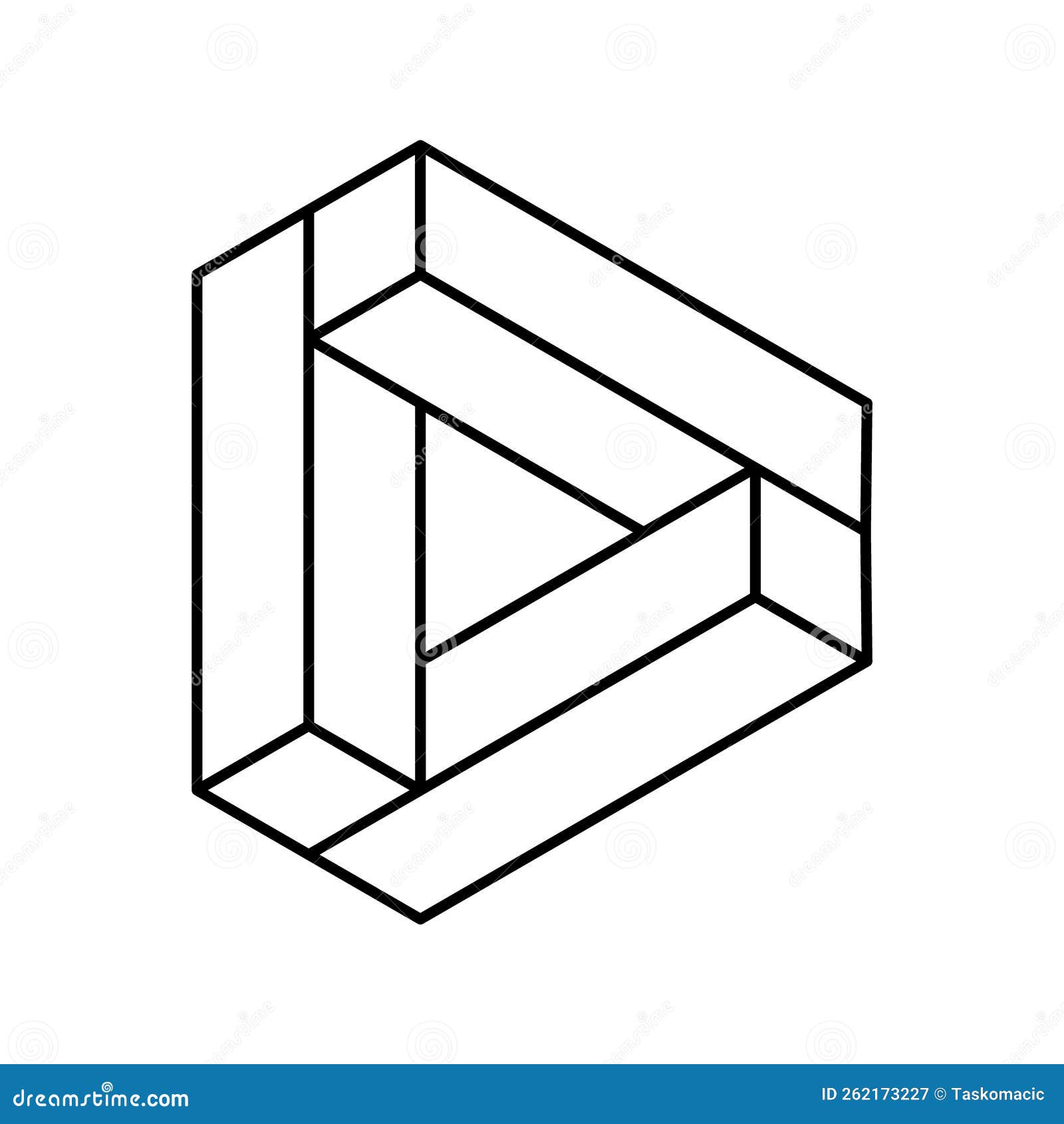 Conceito de vigas de triângulo infinito vetor logotipo design simples  material de botão de conceito de sinal sólido