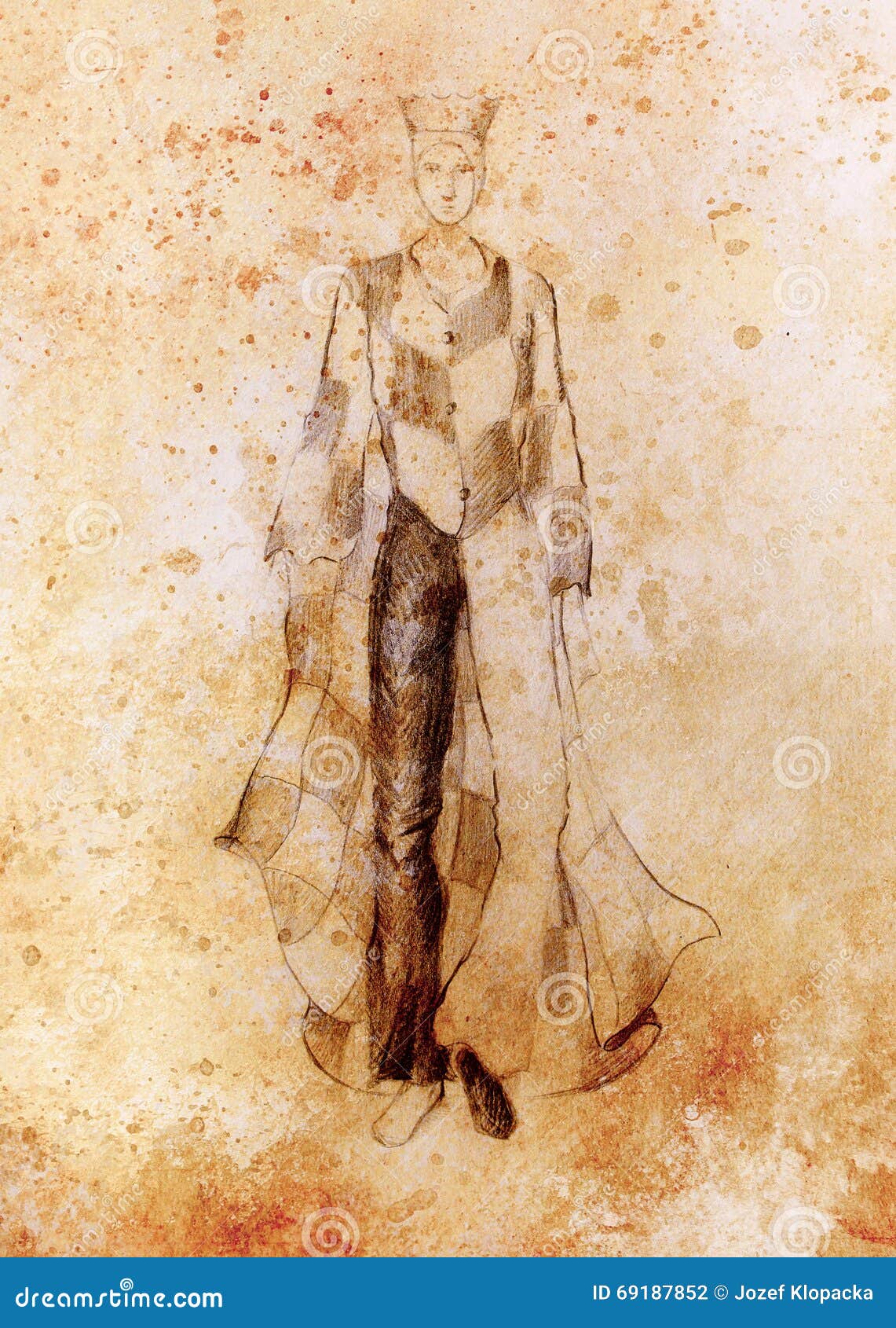 A Forma Masculina Do Desenho Veste-se Com Um Teste Padrão Do Tabuleiro De  Damas, Rei Da Xadrez, Esboço Do Lápis Da Cor No Papel Ilustração Stock -  Ilustração de medieval, xadrez: 69187852