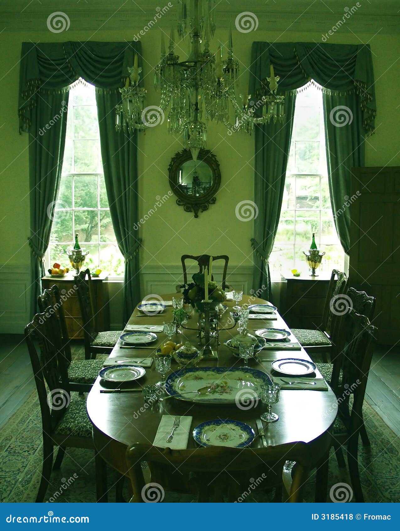 Formal Dining Table Set Up RoyaltyFree Stock Photo
