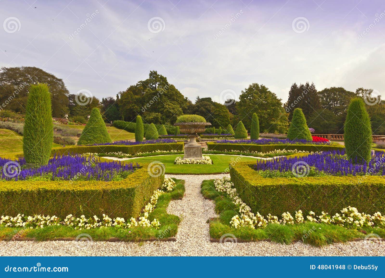 Formal English Garden Stock Photo Image Of Formal Topiary 48041948