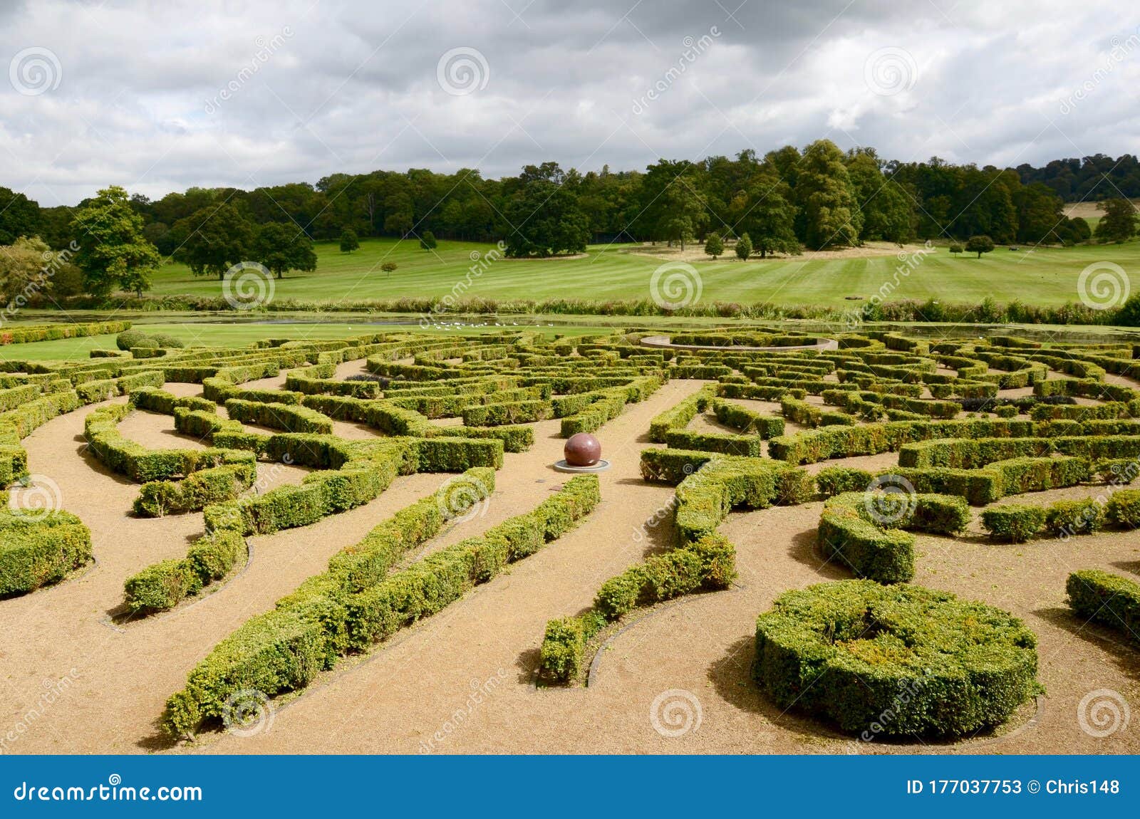 formal gardens, longleat house, england