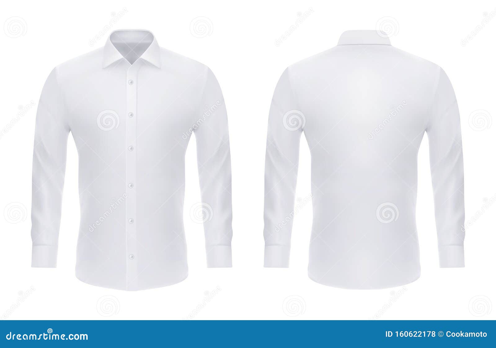 Formal Realistic Shirt with Buttons for Man Stock Vector - Illustration ...