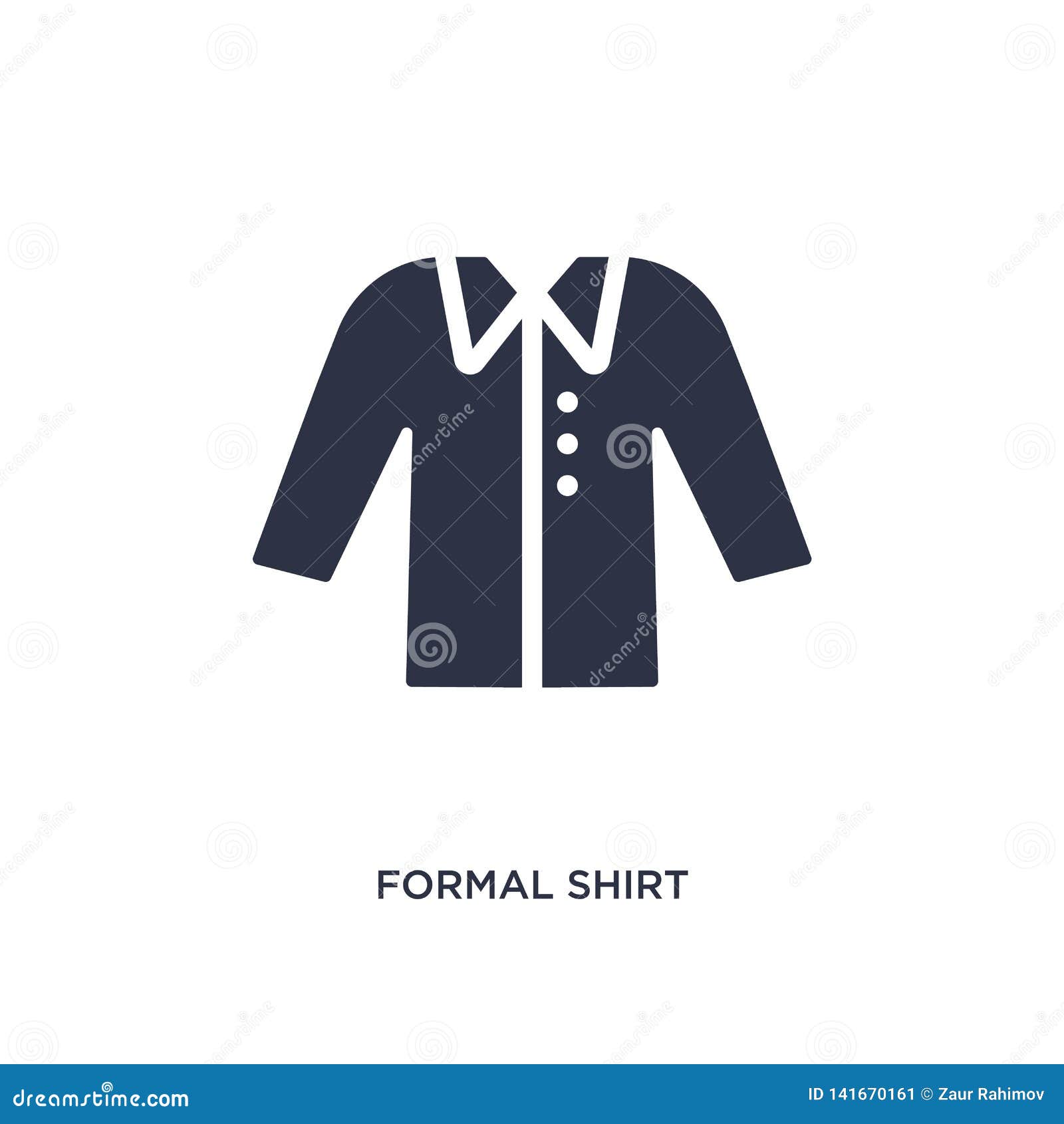  Formal  Shirt  Icon On White Background Simple Element 