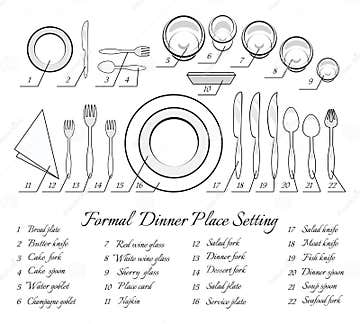 Formal table setting stock vector. Illustration of knife - 48901274